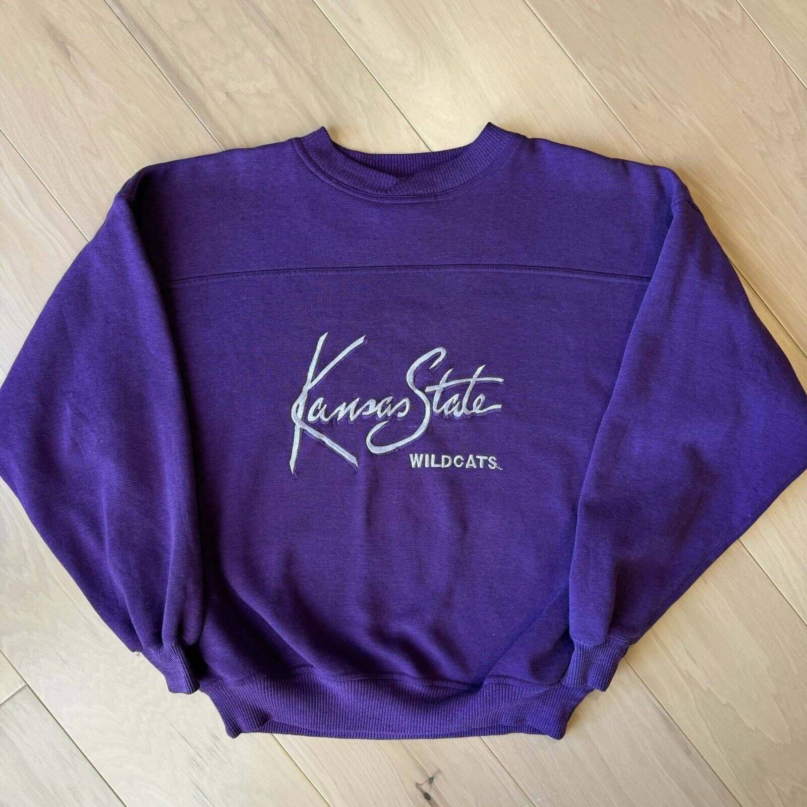 Vintage Vintage Kansas State Wildcats Sweatshirt L Purple 90s Fleece Size US L / EU 52-54 / 3 - 2 Thumbnail