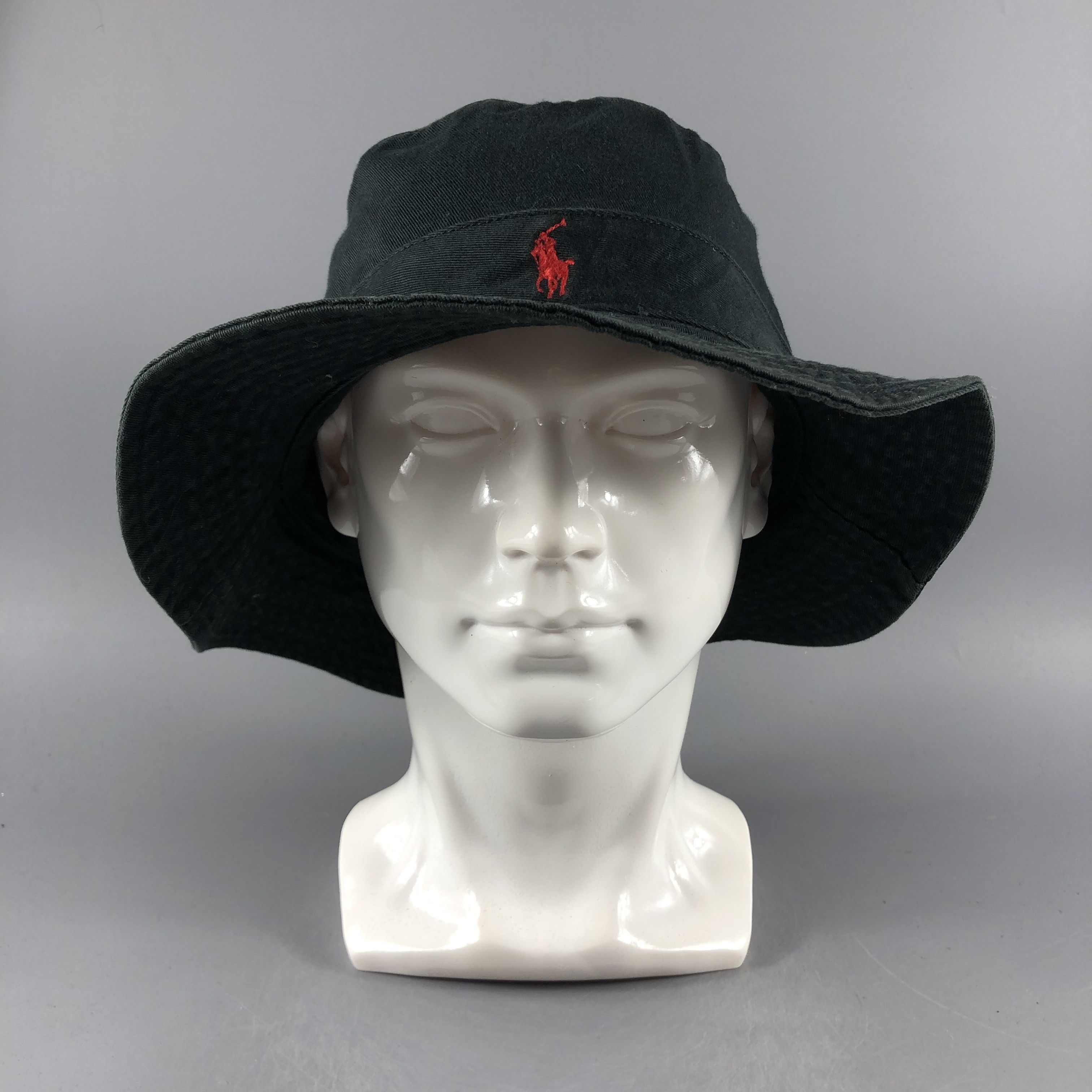 Ralph Lauren × Vintage Ralph Lauren Black Bucket Hats -D688 Size ONE SIZE - 7 Thumbnail
