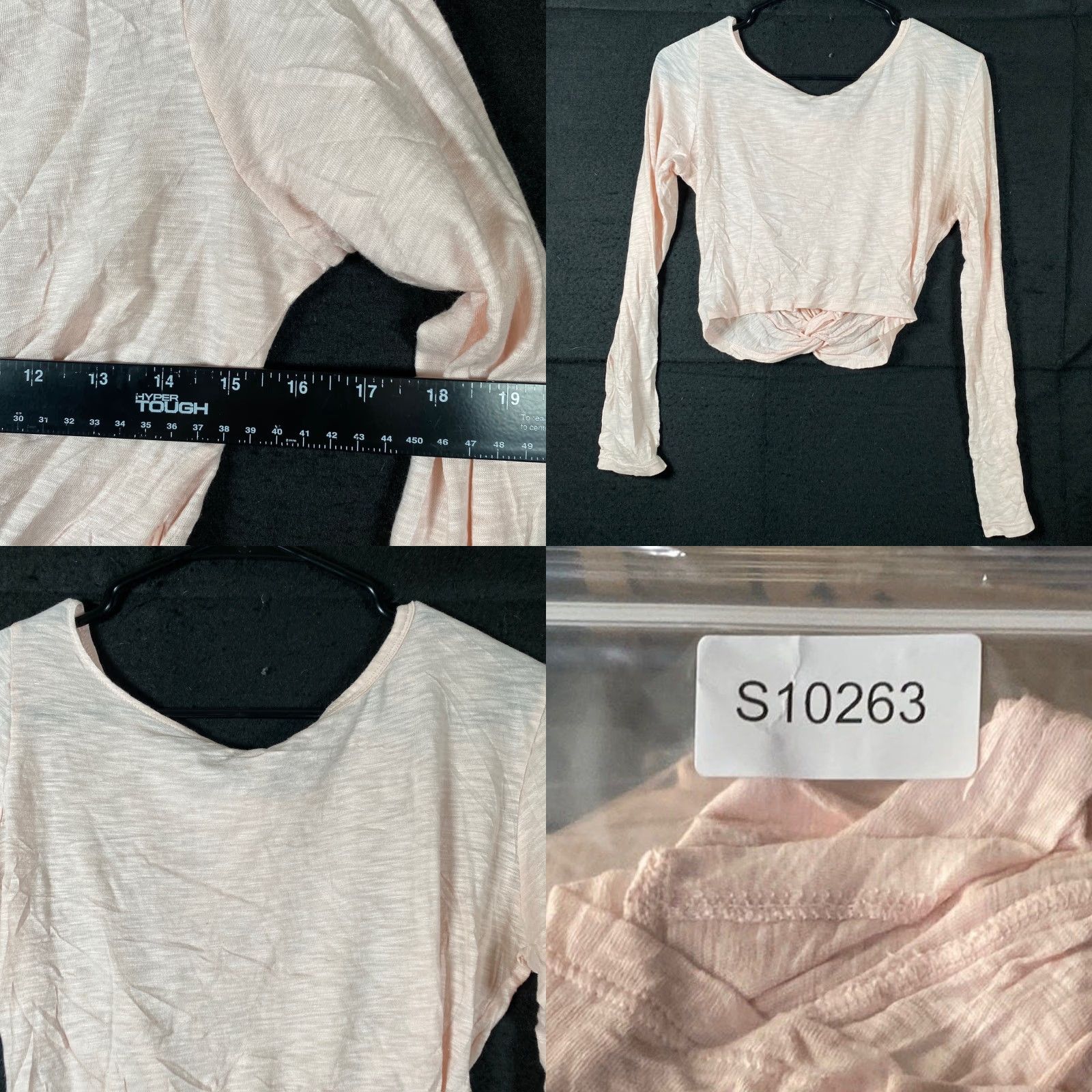 Express Express Blouse Pink Cropped Twist Front Long Sleeve Round Neck S Women Size S / US 4 / IT 40 - 8 Thumbnail