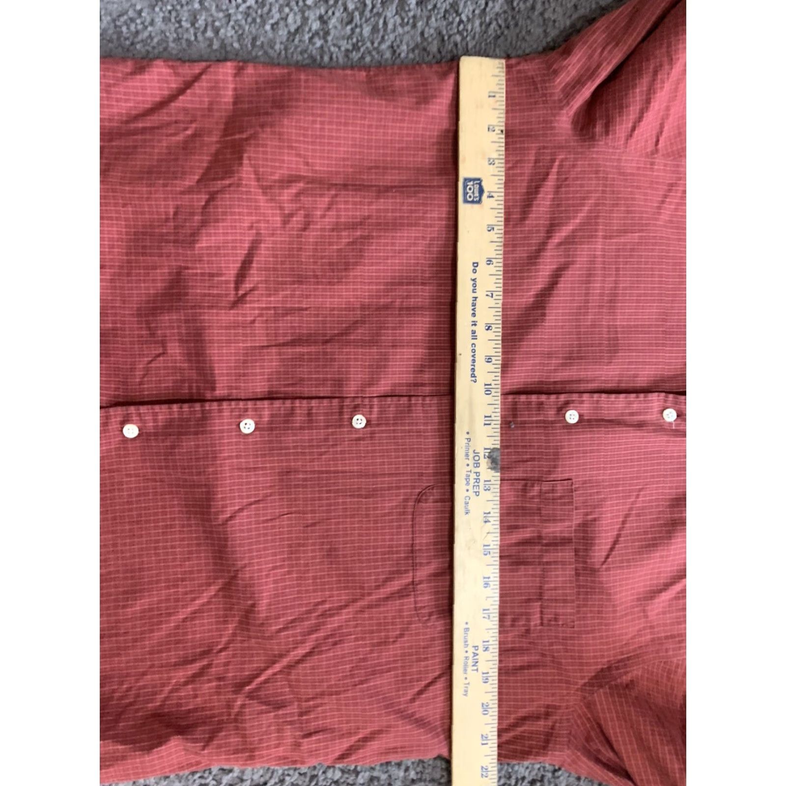 Izod VINTAGE IZOD Shirt 80s Pinpoint Cotton Button-Down Red Check Adult 15.5 32/33 Mens Size US M / EU 48-50 / 2 - 4 Thumbnail