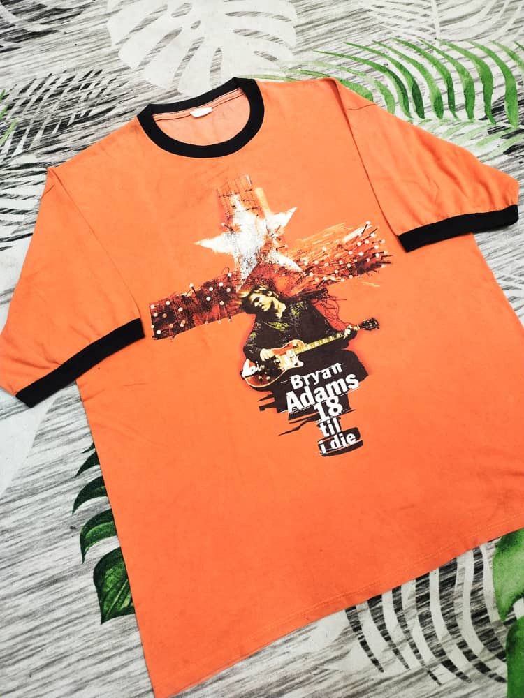 Band Tees Vintage 1996 Bryan Adams World tour ringer t shirt rare Size US XL / EU 56 / 4 - 3 Thumbnail