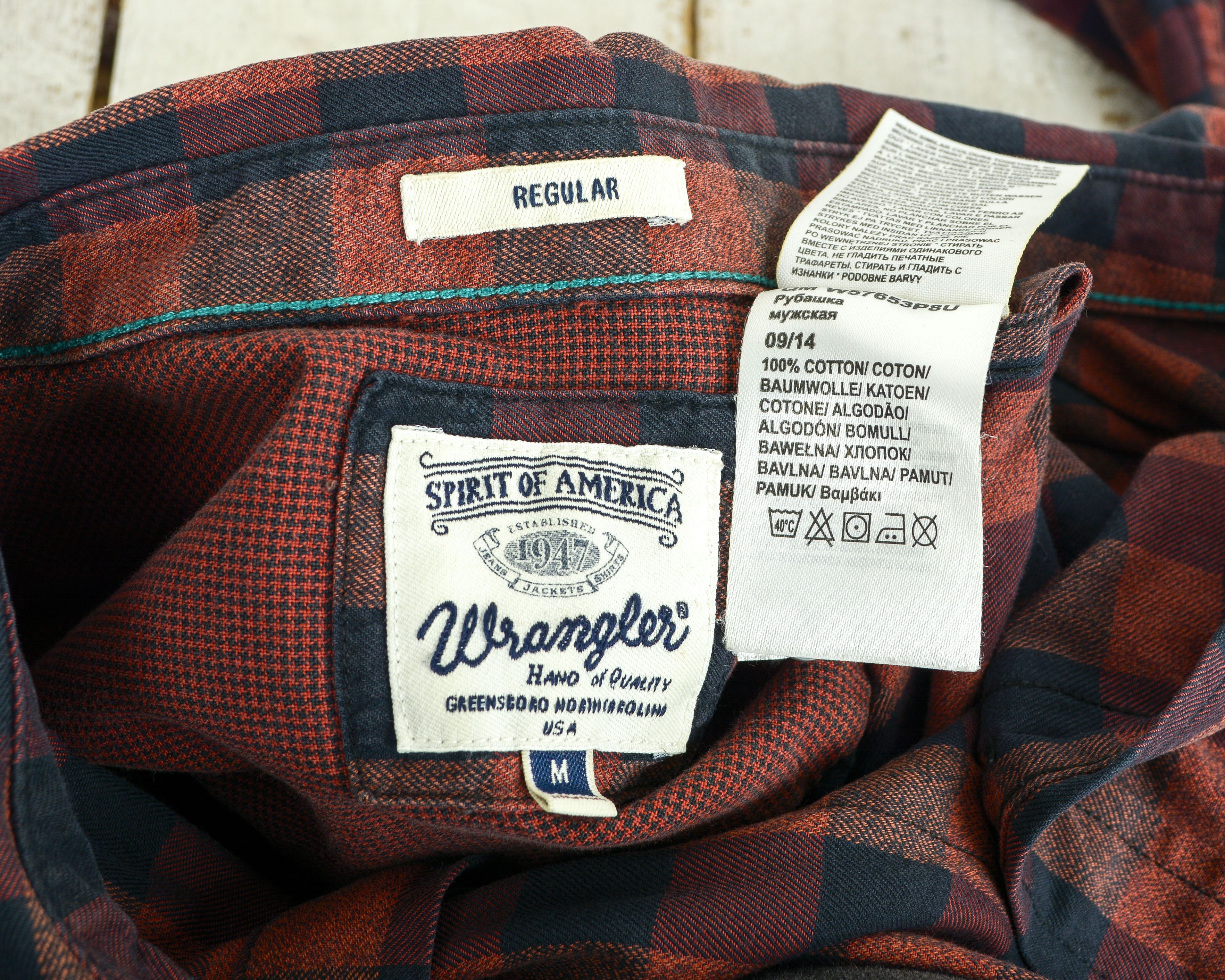 Wrangler Button Up Shirt M Plaid Check Tartan Long Sleeve Western Size US M / EU 48-50 / 2 - 6 Thumbnail