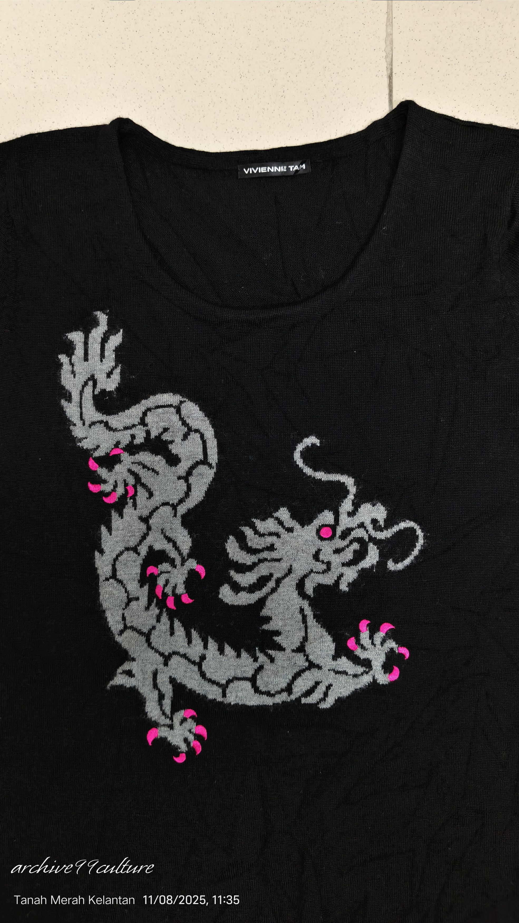 Vivienne Tam Aw2000 VIVIENNE TAM Intarsia dragon motive knit shirt Size ONE SIZE - 10 Thumbnail