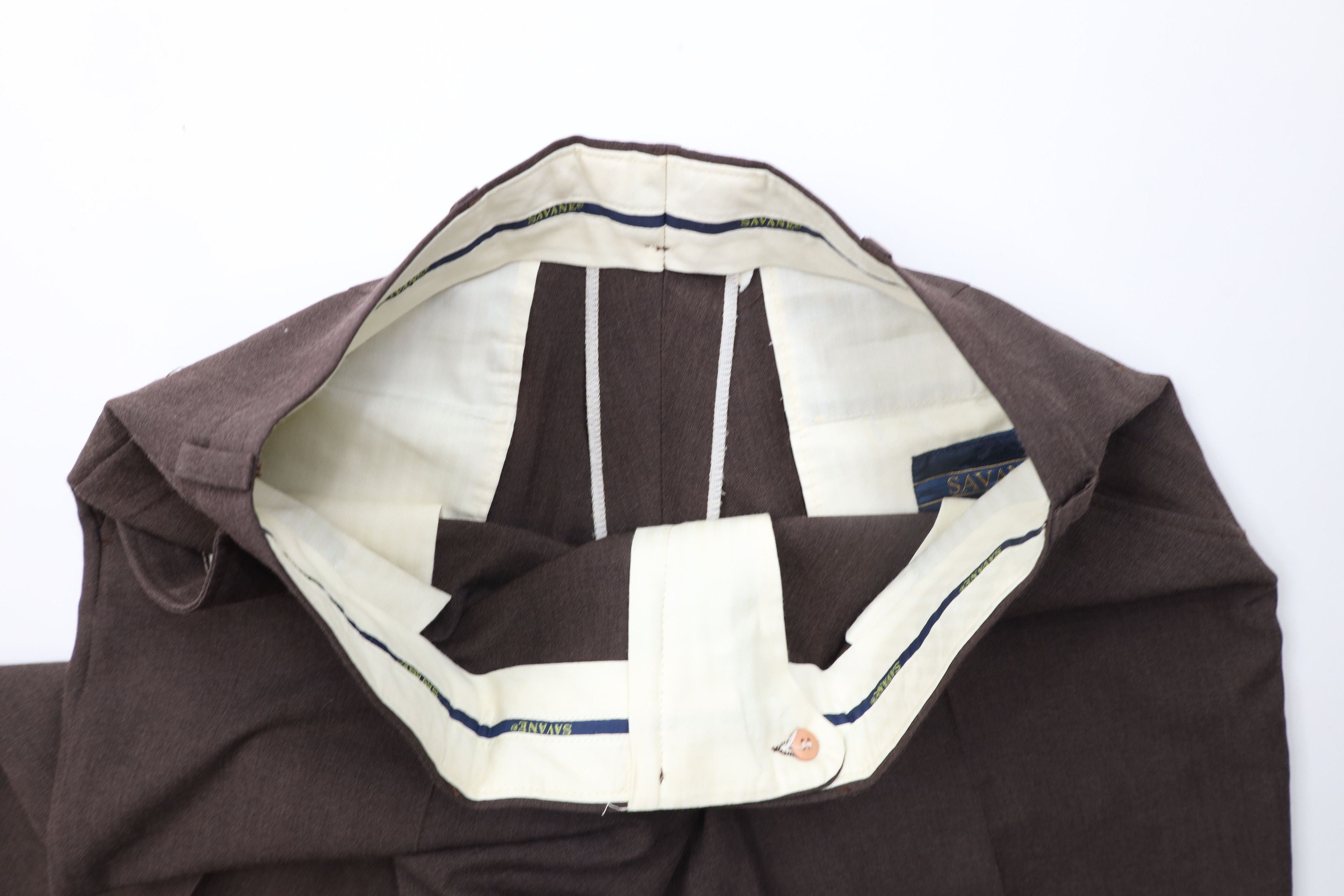 Vintage Vintage 90s Streetwear Wool Blend Wide Leg Chino Pants Brown Size US 34 / EU 50 - 6 Thumbnail