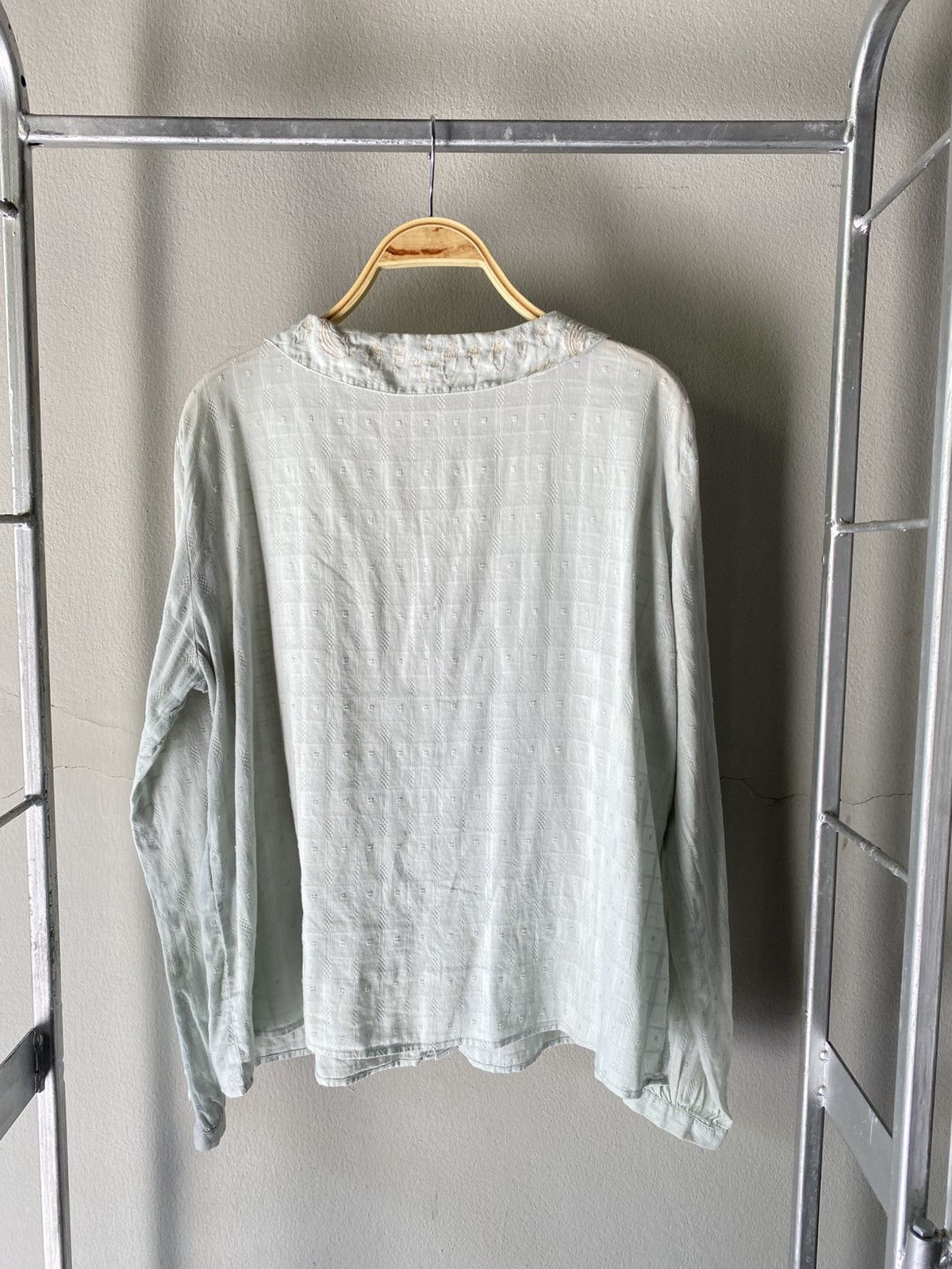 Ne-Net Né-net Mint Green Embroidered Peter Pan Collar Top Size XS / US 0-2 / IT 36-38 - 2 Thumbnail