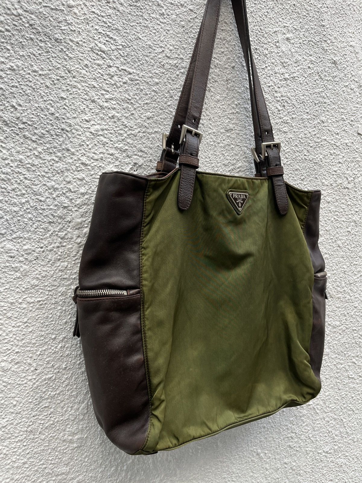 Prada Vintage Prada Tessuto Leather Tote Bag Size ONE SIZE - 3 Thumbnail