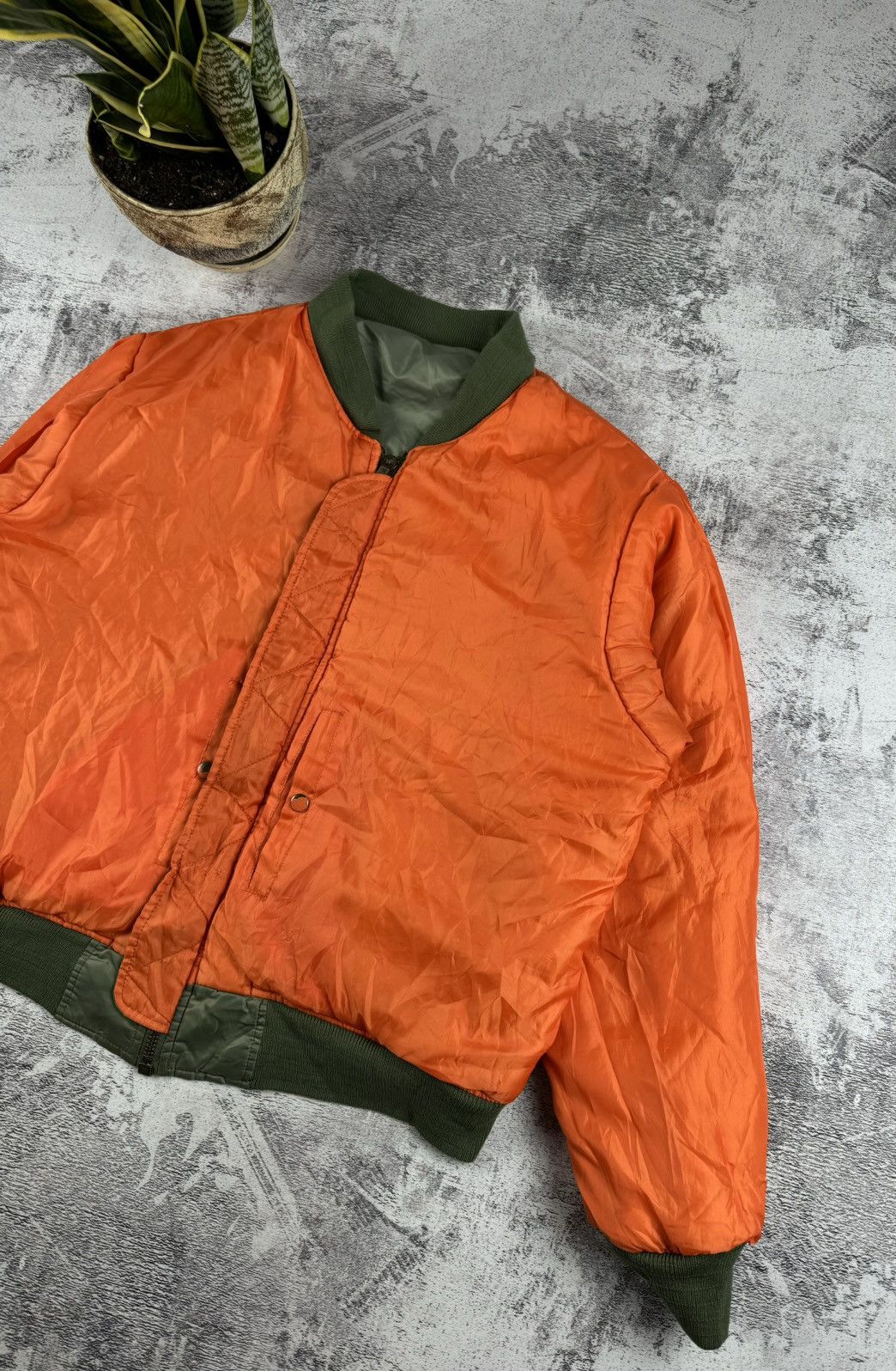 Vintage USA MA-1 Flyers Intermediate Reversible 2 in 1 Light Jacket Size US XL / EU 56 / 4 - 14 Thumbnail