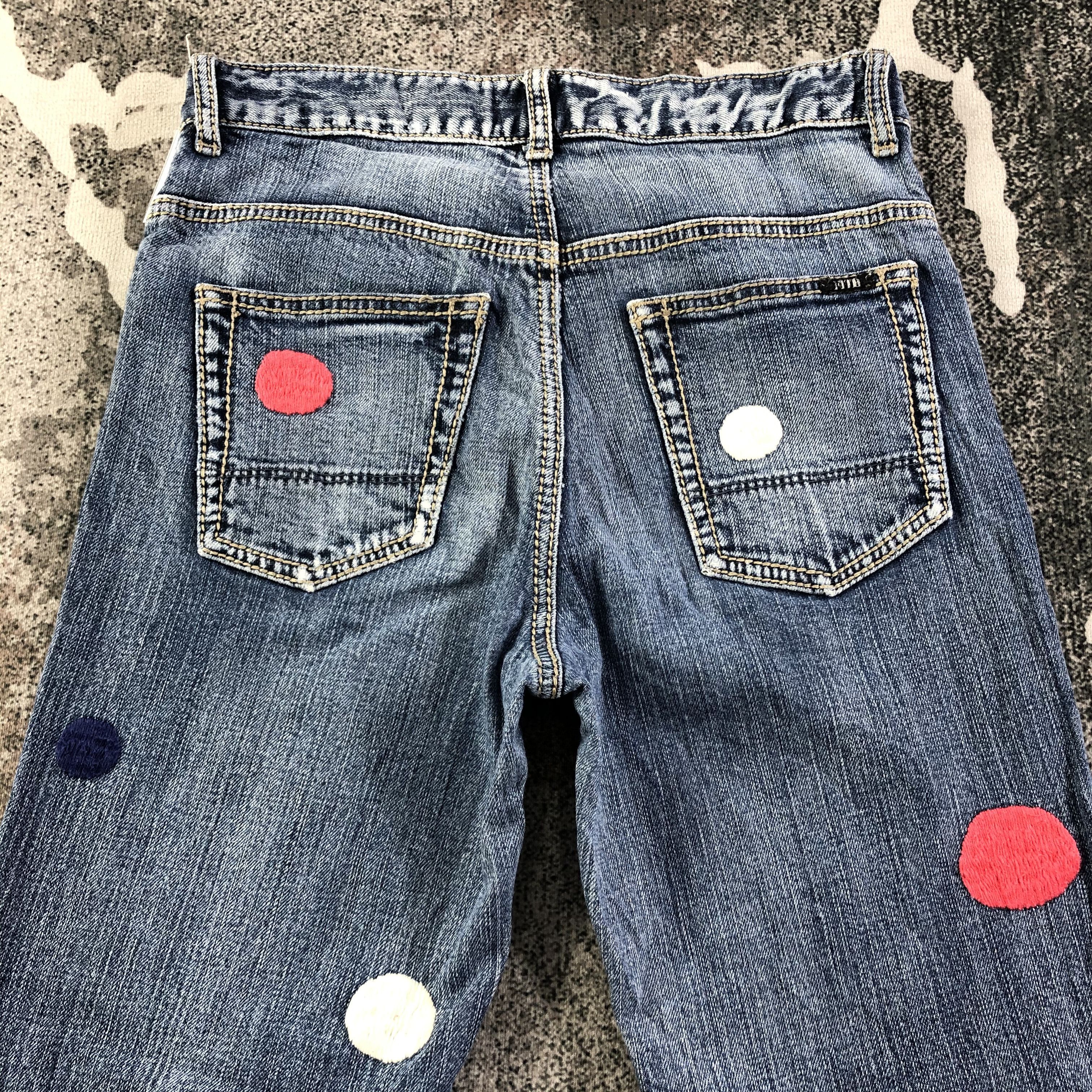 Japanese Brand Fith Jeans Pathwork Distressed Denim KJ1724 Size 29" - 4 Thumbnail