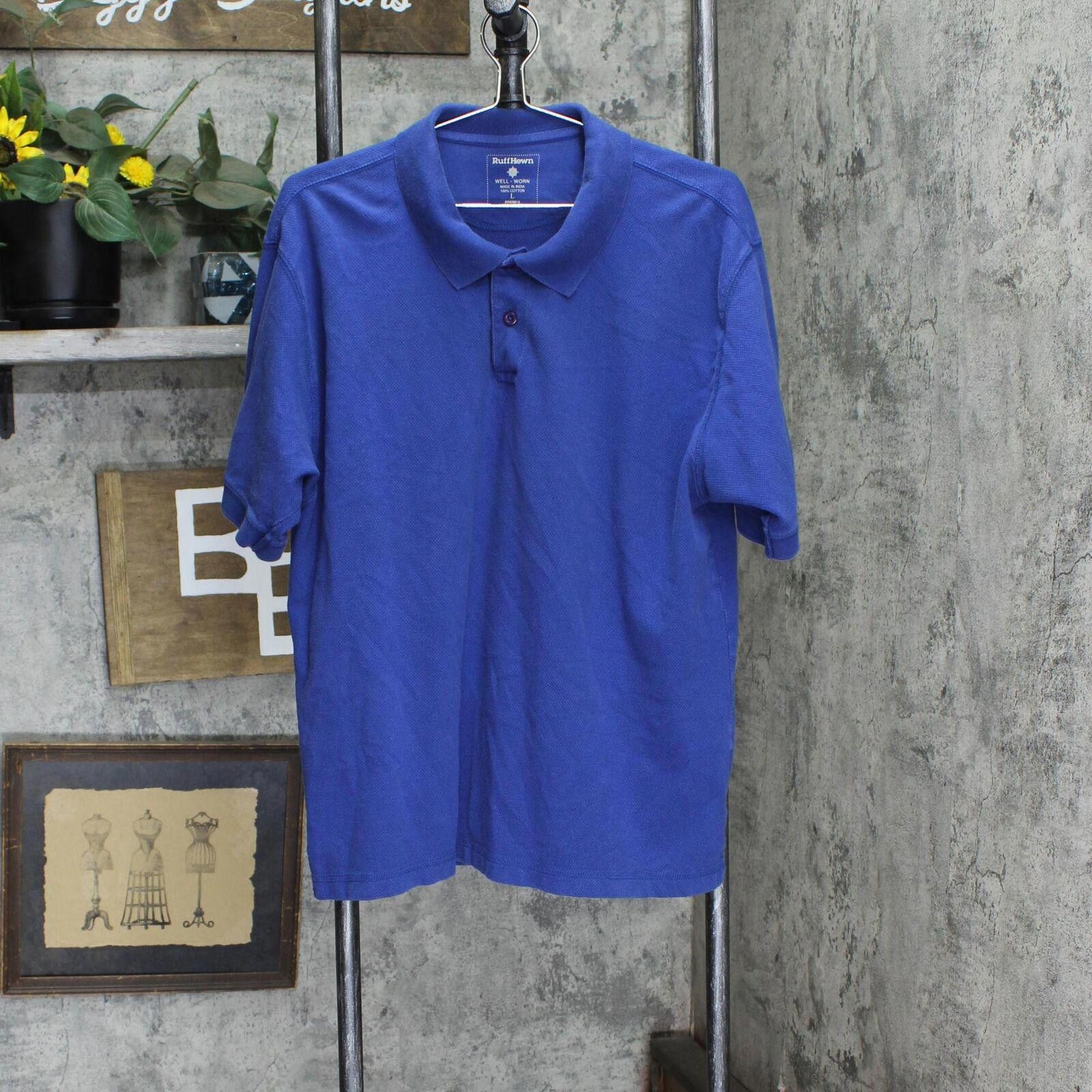 Other Ruff Hewn Cotton Short Sleeve 2-Button Polo Shirt Blue L Size US L / EU 52-54 / 3 - 1 Thumbnail