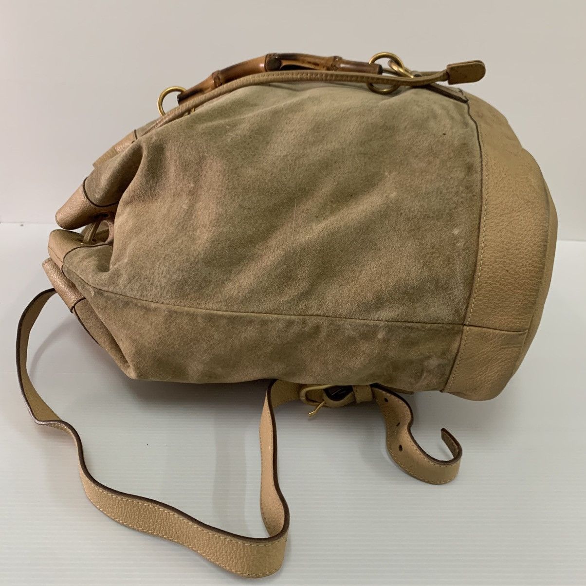 Gucci Gucci Vintage Suede Leather Backpack Bag Size ONE SIZE - 3 Thumbnail