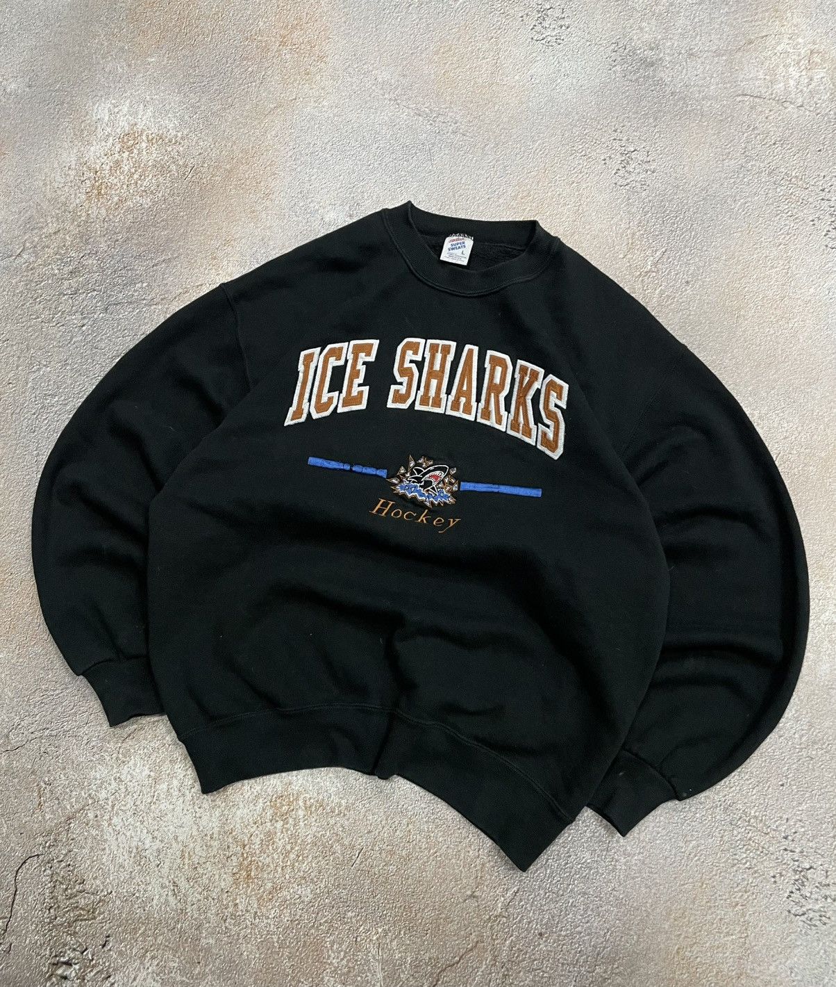 NHL Vintage Sharks NHL Spellout Crew Neck Sweatshirt Made in USA Size US M / EU 48-50 / 2 - 2 Thumbnail