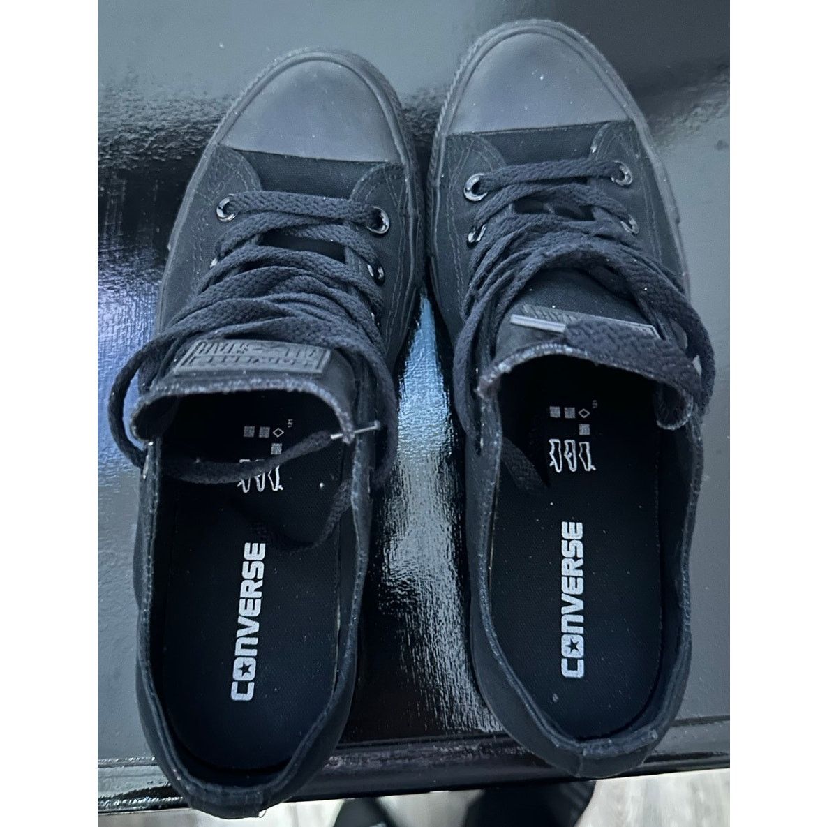 Converse Converse All Star wmn 10/men 8 EXCELLENT preowned Mono BLACK Size US 10 / IT 40 - 2 Thumbnail