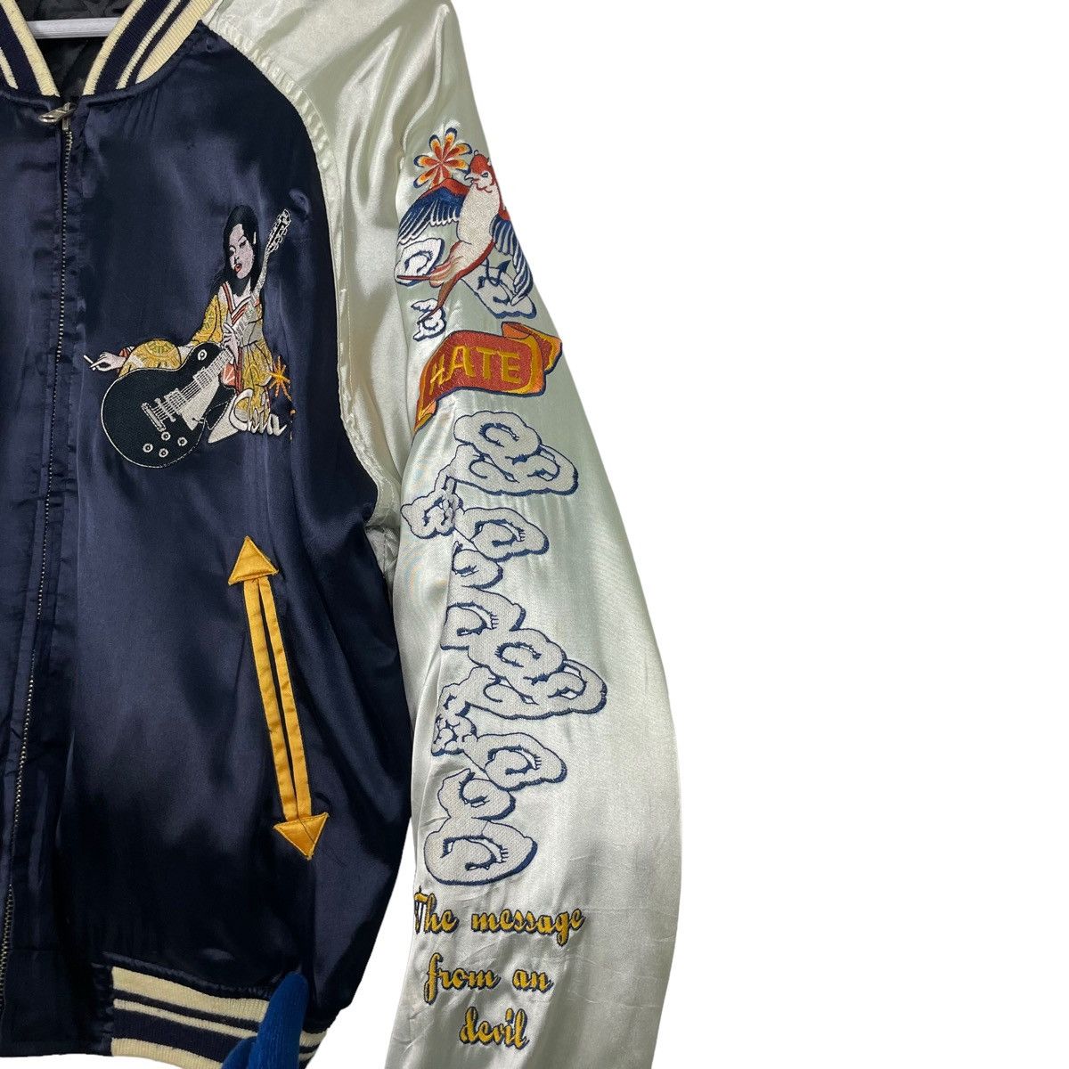 Japanese Brand × Toyo Enterprises 💥PEAKED YELLOW JAPAN SUKAJAN GEISHA EMBROIDERY JACKET Size US L / EU 52-54 / 3 - 10 Thumbnail