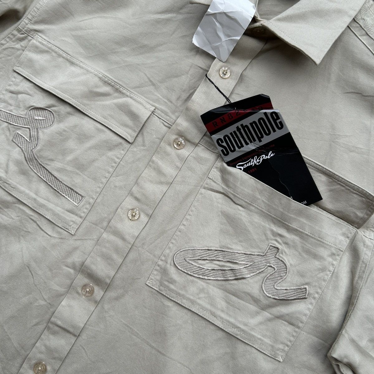 Southpole Southpole Shirt Large Button Up Shirt Pockets Y2K Size US L / EU 52-54 / 3 - 12 Thumbnail