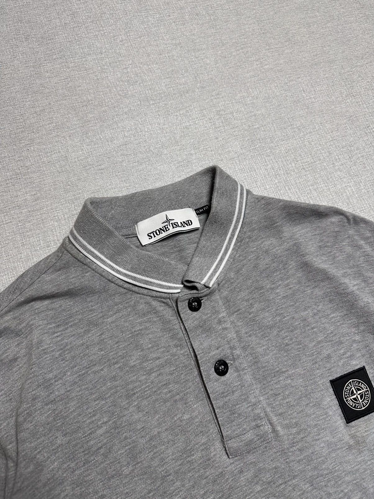 Luxury × Massimo Osti × Stone Island Stone Island Luxury Patch Program Polo shirt Gray Size US L / EU 52-54 / 3 - 3 Thumbnail