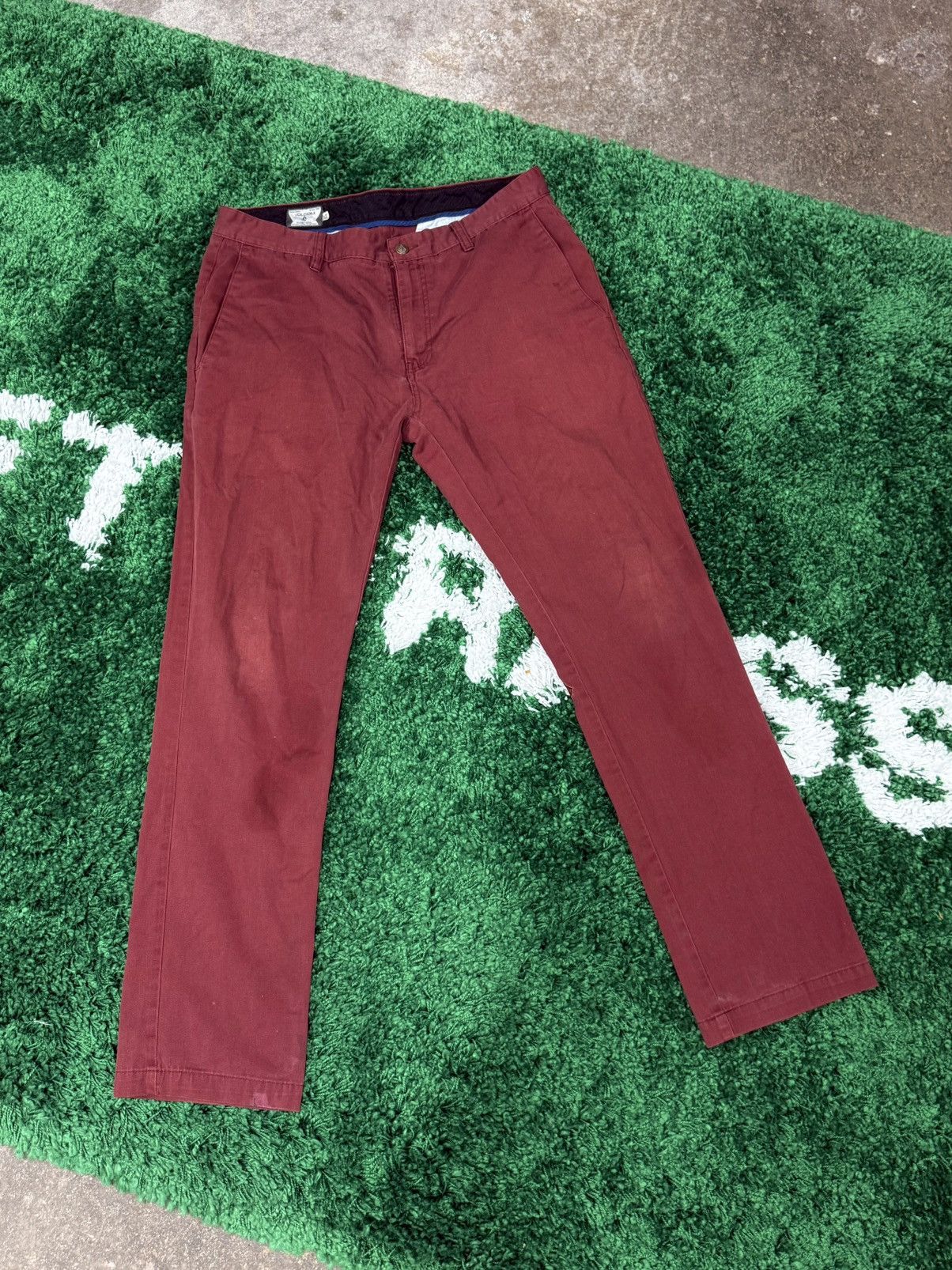 Volcom Volcom Burgundy Lightweight Chino Work Pants Sz. 34 Skate Size US 34 / EU 50 - 1 Thumbnail