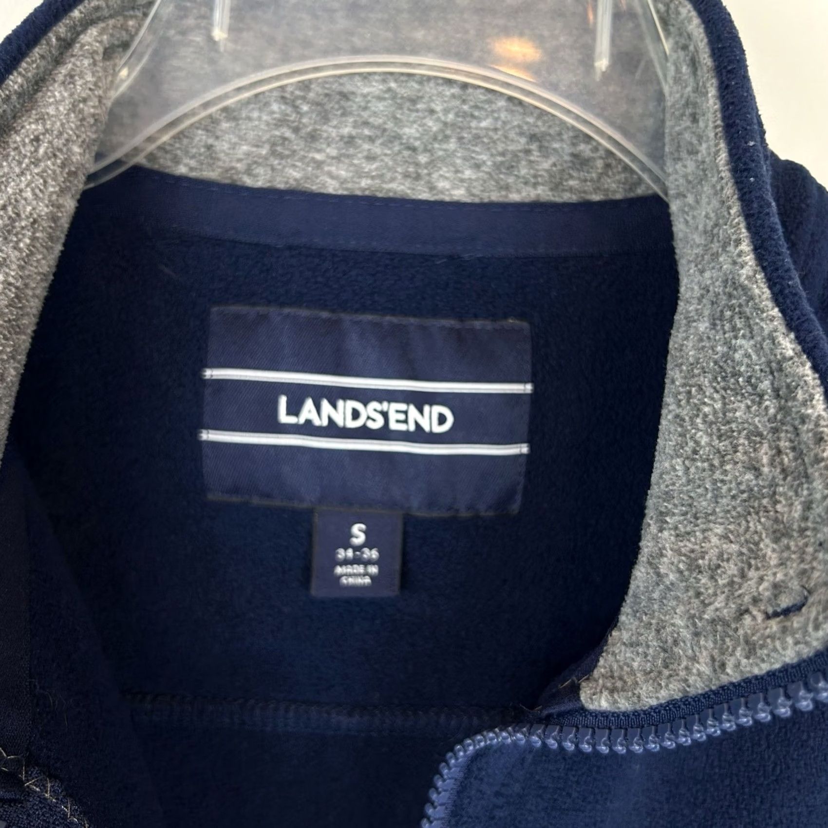 Lands' End Lands' End Vest Mens S Fleece Navy Blue Zip Pockets Front Zip Casual Preppy Size US S / EU 44-46 / 1 - 3 Thumbnail