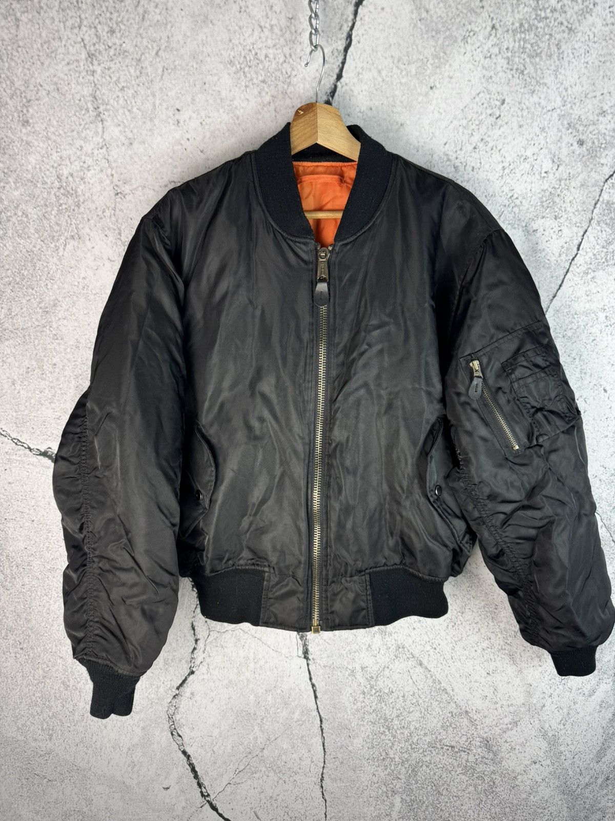 Japanese Brand Vintage Ma-1 Bomber Jacket Oversized Baggy Cropped Y2k Size US S / EU 44-46 / 1 - 1 Thumbnail