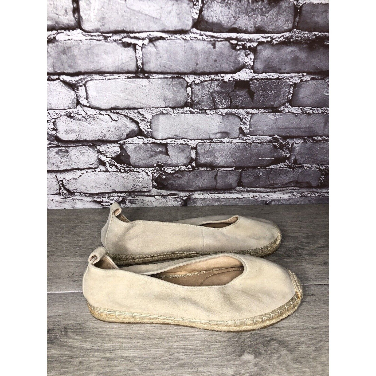 Other J. Jill Ivory Suede Leather Slip On Flats Espadrilles Women’ Size US 9.5 / IT 39.5 - 4 Thumbnail