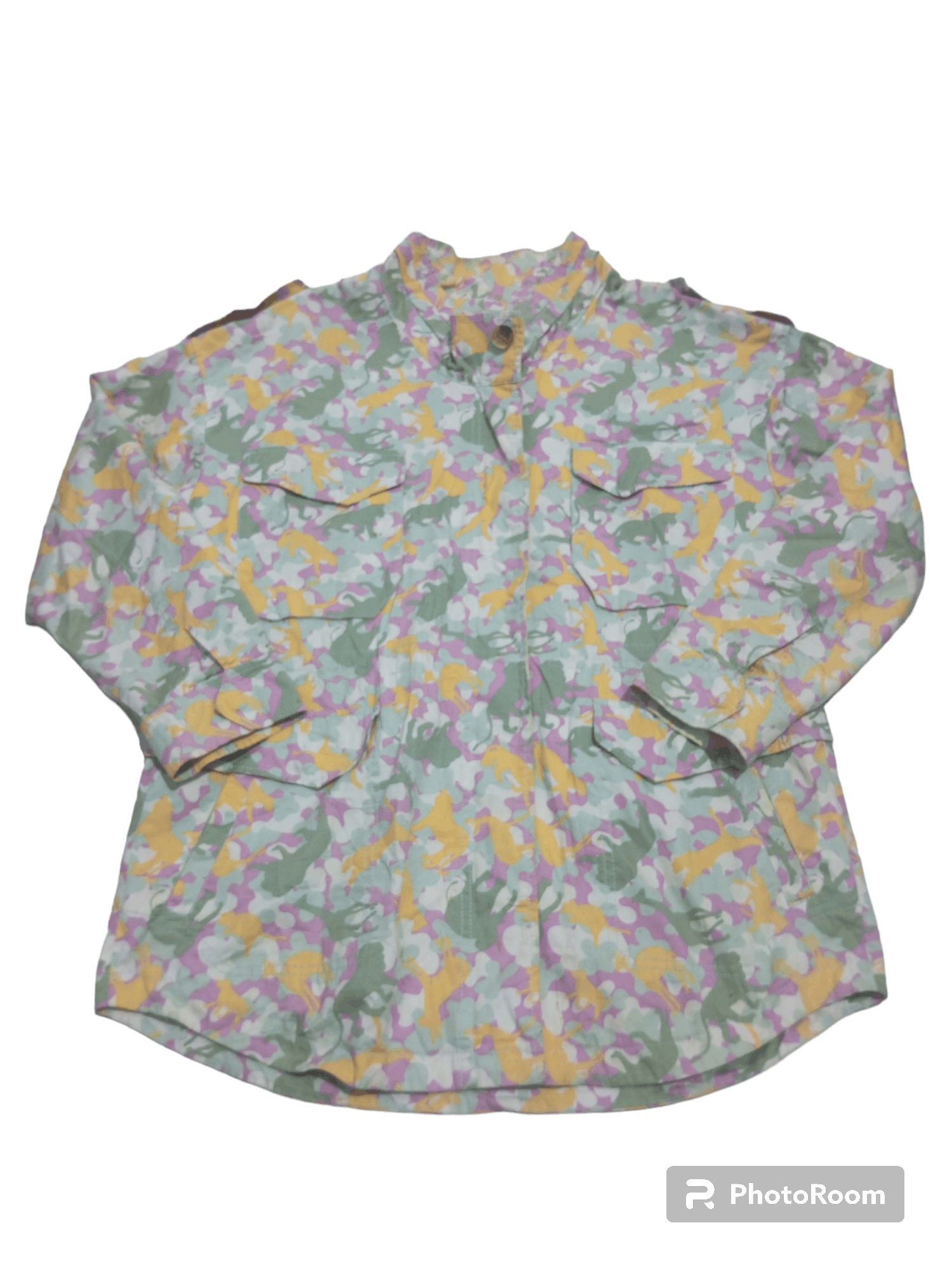 20471120 Vintage Leshop Multi pocket camo animals parka jacket Size US M / EU 48-50 / 2 - 1 Thumbnail