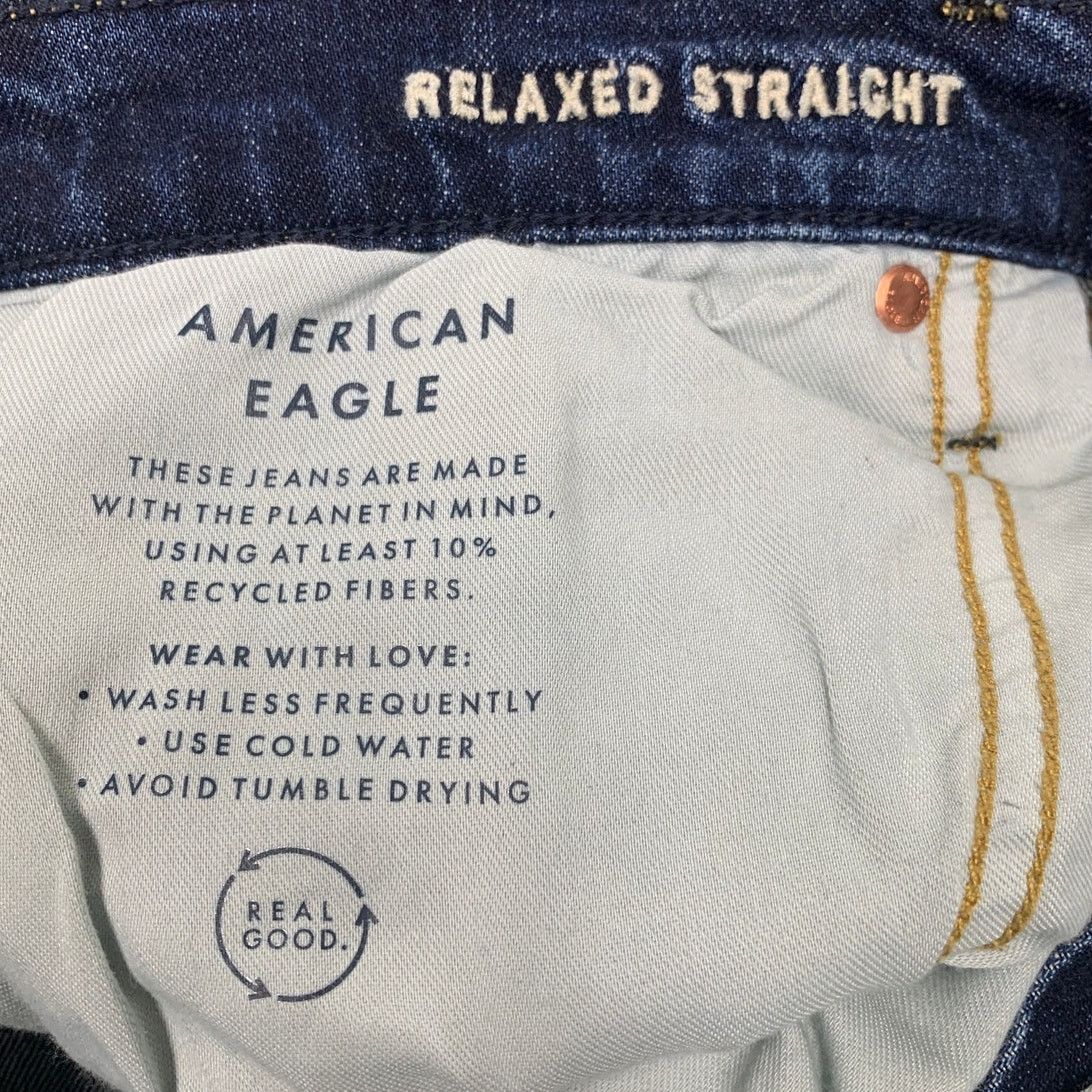 American Eagle Outfitters New American Eagle Womens 32X32 Cotton Blend Denim Jeans Size 32" / US 10 / IT 46 - 6 Thumbnail
