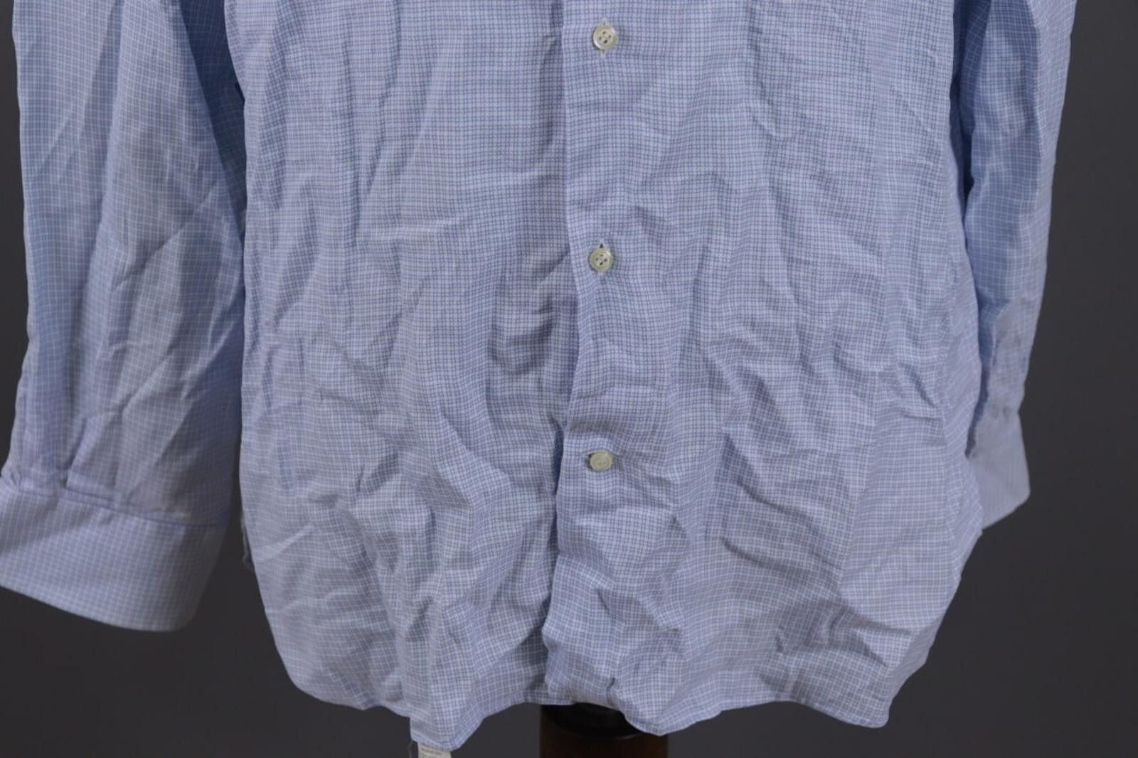 Designer Boggi Milano Tailored Fit Blue Down Shirt Size 43 / 17 Size US M / EU 48-50 / 2 - 3 Thumbnail