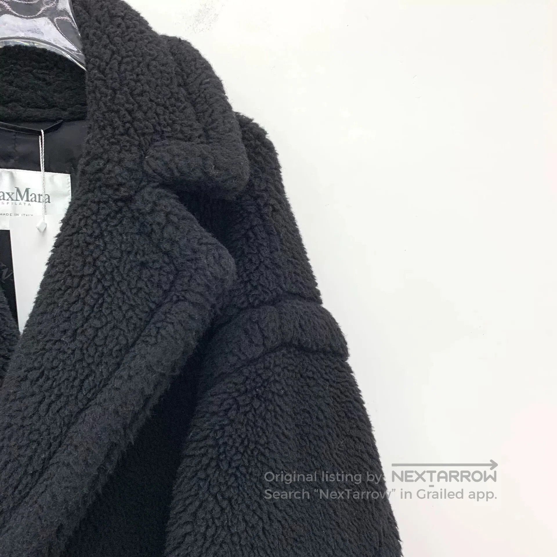 Other black long coat with fringed collar. Size US M / EU 48-50 / 2 - 3 Thumbnail