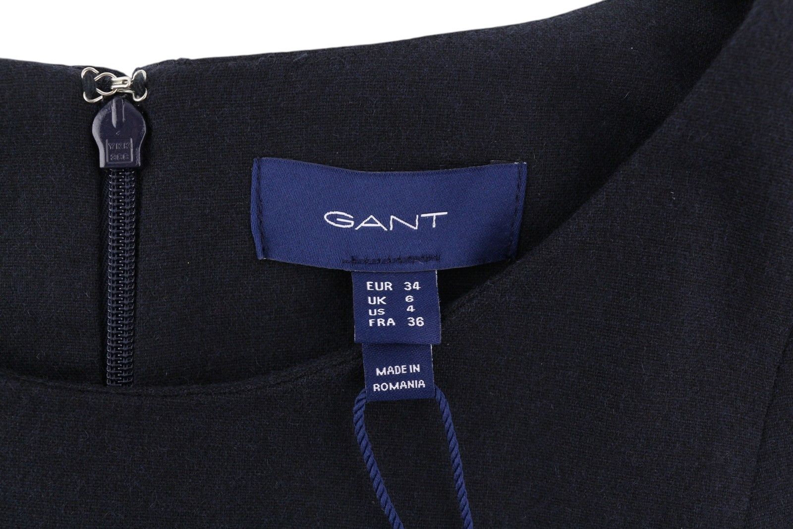 Gant FLANNEL FLARE EU34 Blue Wool Blend Mini Dress 84958 Size XS / US 0-2 / IT 36-38 - 7 Thumbnail