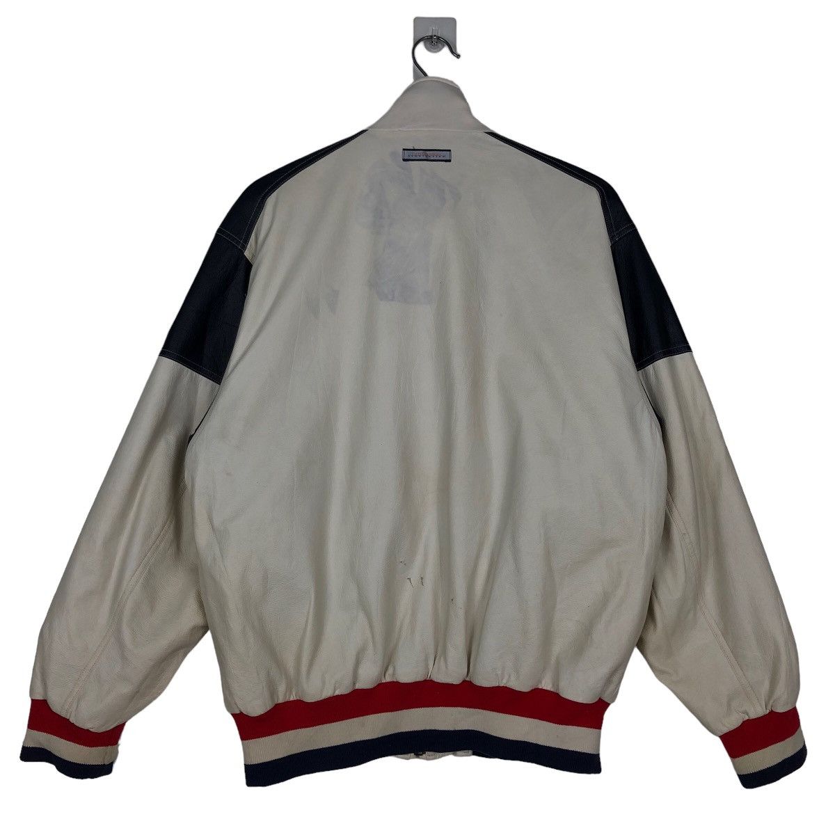 Japanese Brand 🔥Vintage Leather Bomber Jacket Descente Japan Big Logo Size US M / EU 48-50 / 2 - 7 Thumbnail