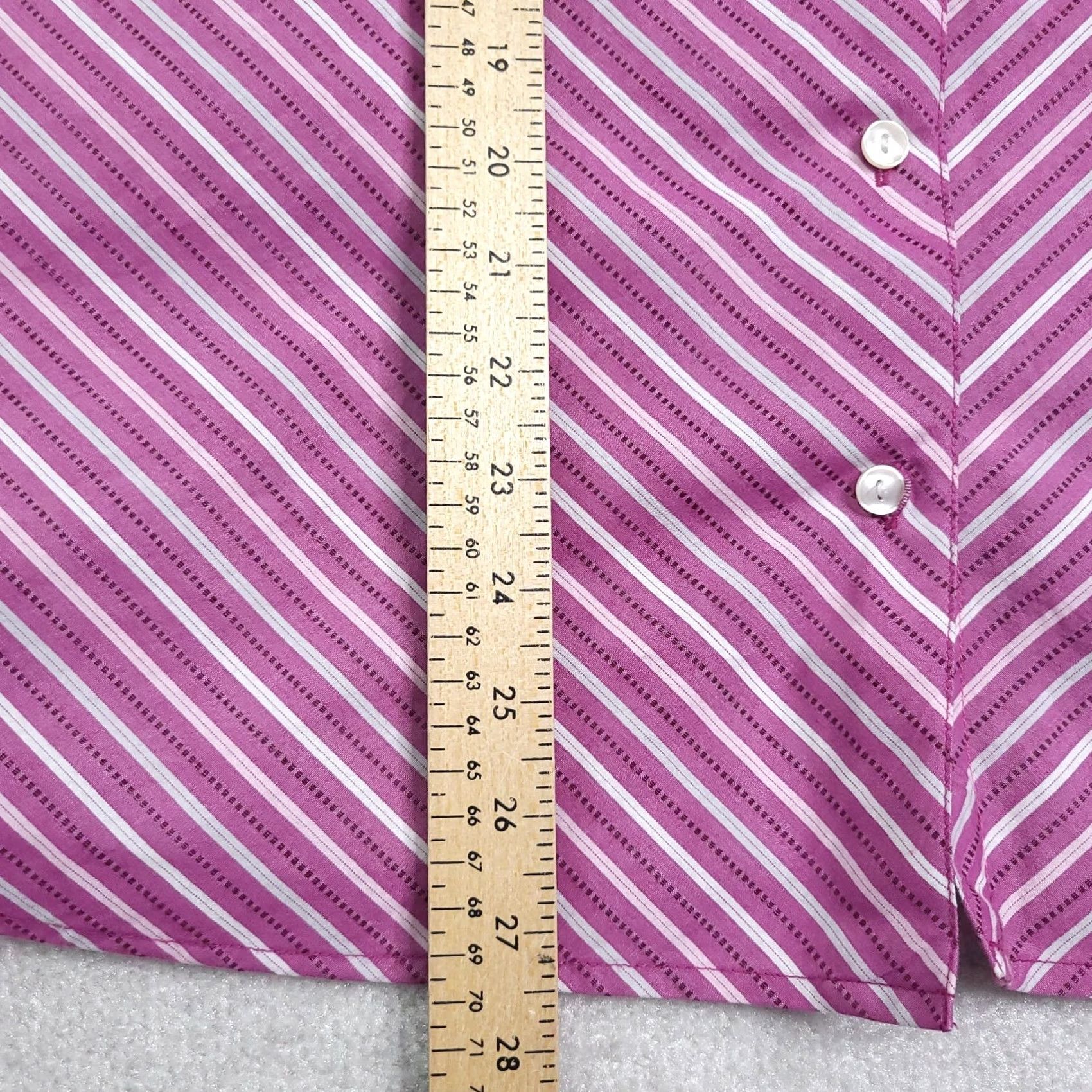 Vintage Vintage Allison Daley Button Up Shirt Womens 20W Purple Short Sleeve Stripe Size 3XL / US 20-22 - 7 Thumbnail