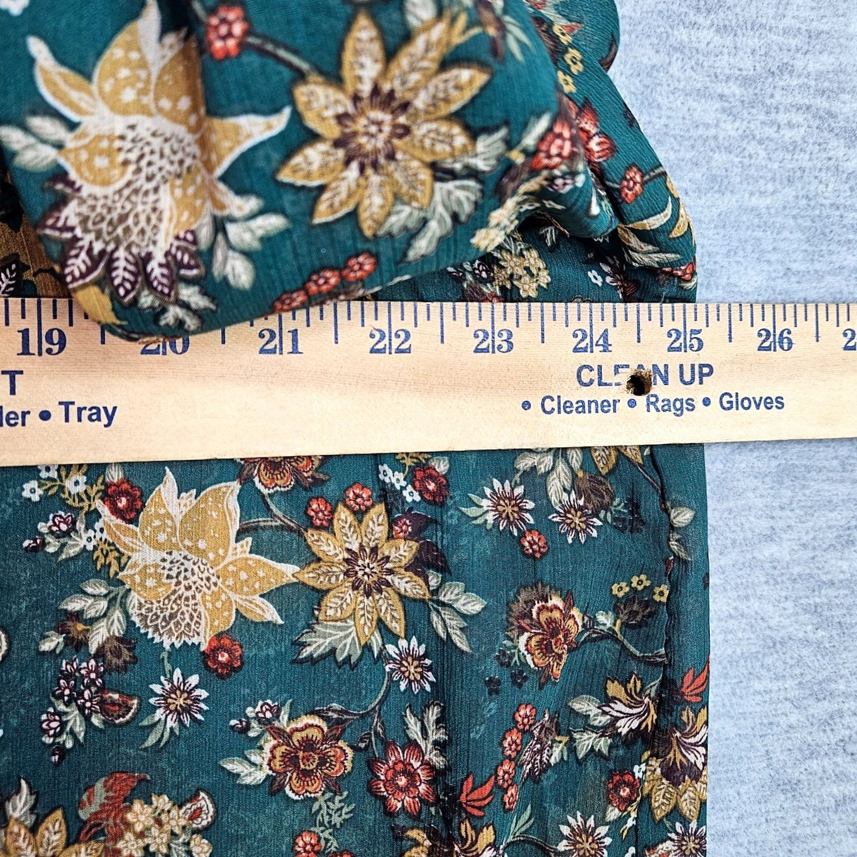 Torrid Torrid Blouse Top 2X Green Floral Chiffon Tie Front Peasant Shirt Womens Casual All Seasons Size XXL / US 16-18 / IT 52-54 - 5 Thumbnail