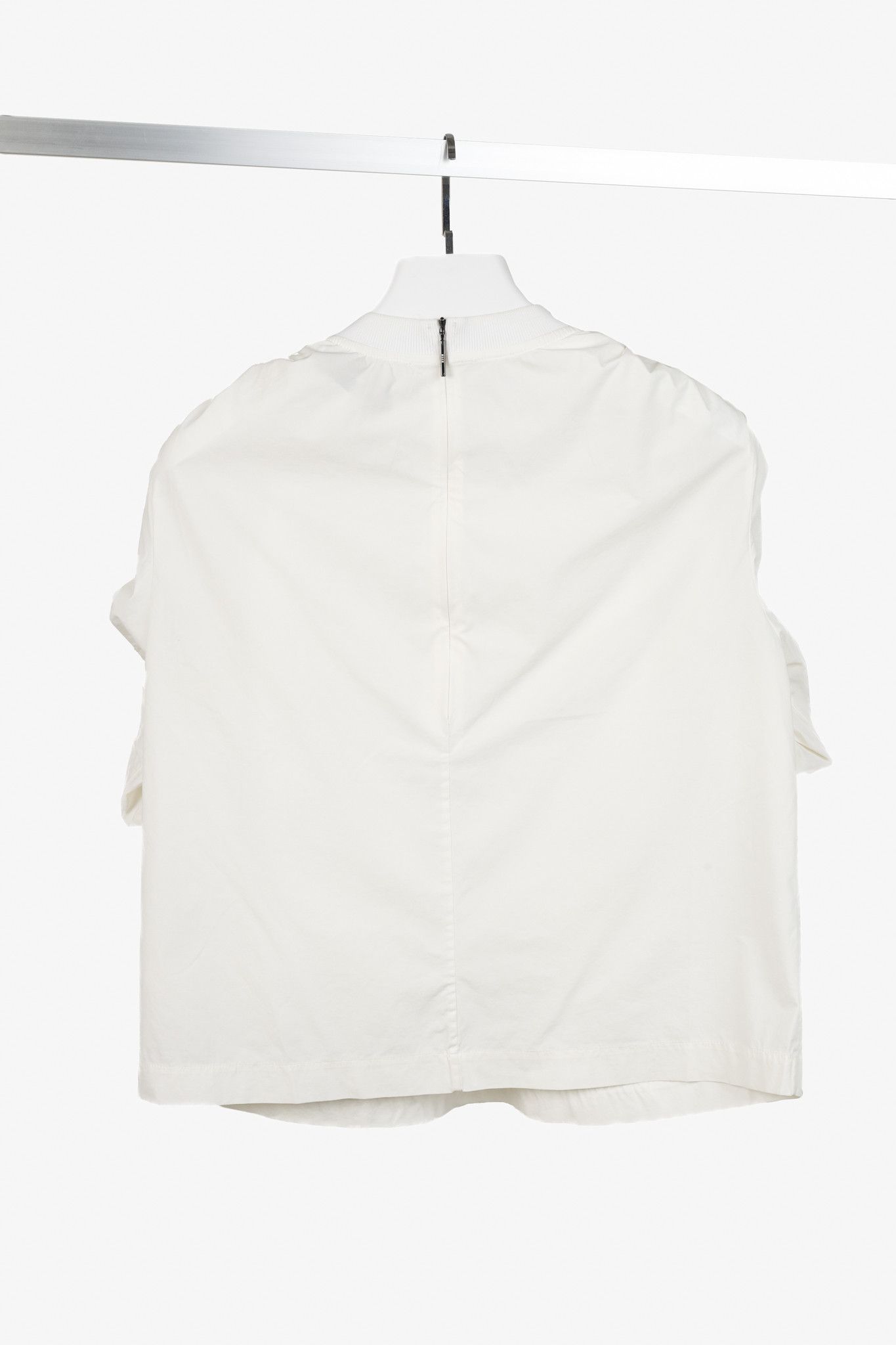 MSGM MSGM Off-White Ruffle Sleeve Blouse Top Size L / US 10 / IT 46 - 2 Thumbnail