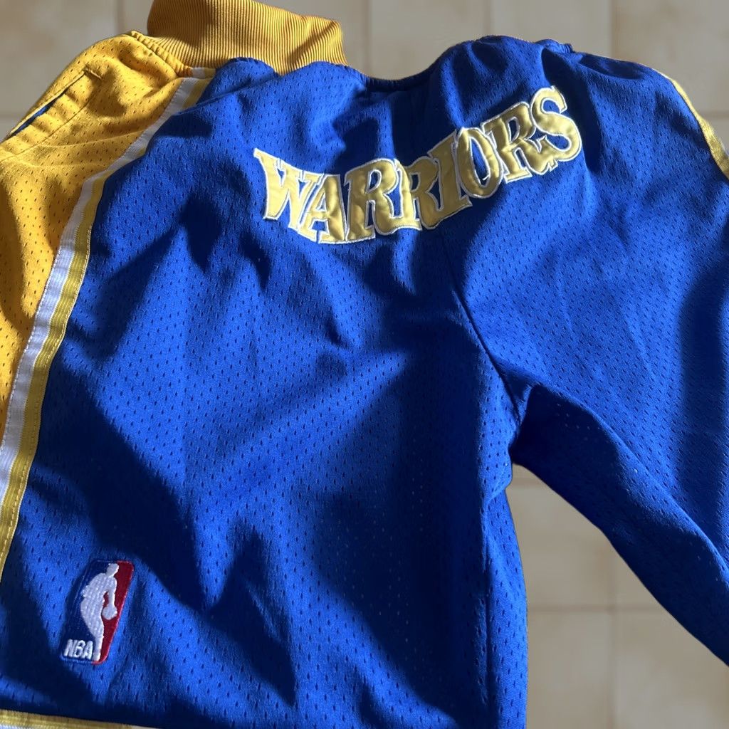 Just Don JUST DON Golden State Warriors Basketball Shorts Men L USA Multicolor Elastic Drawstring Flat Front Casual Regular Size US 33 - 1 Thumbnail