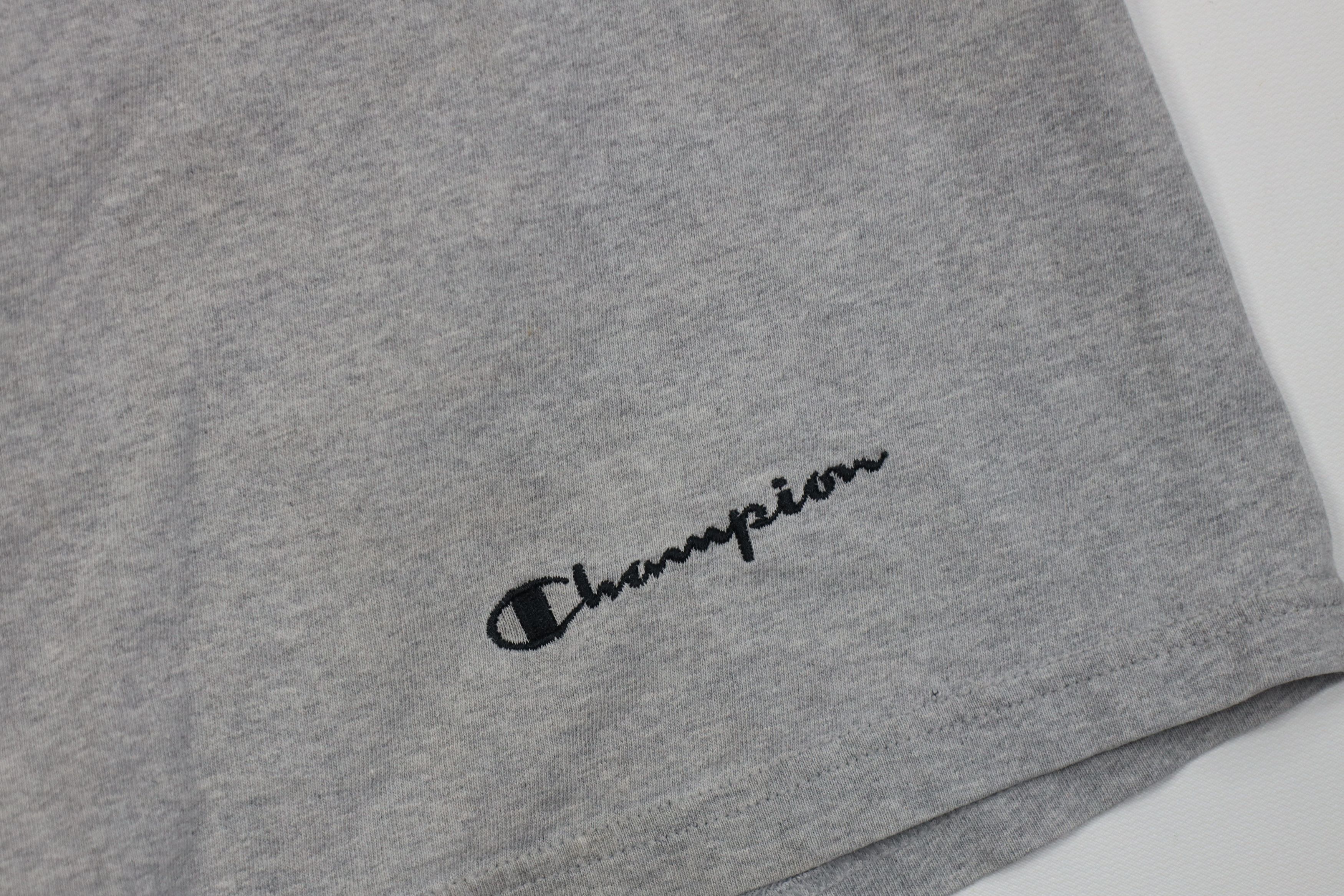 Champion Vintage 90s Champion Spell Above Knee Shorts Heather Gray Size US 36 / EU 52 - 5 Thumbnail