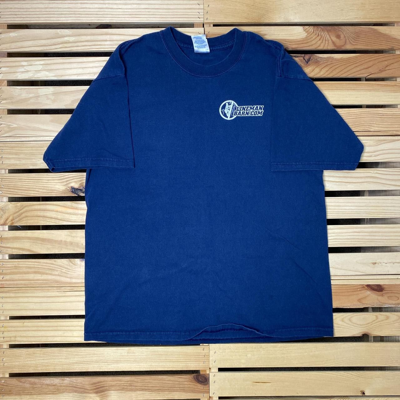 Gildan Vintage "God Created.." Navy Blue Union Jesus Tee Size Large Size US L / EU 52-54 / 3 - 2 Thumbnail