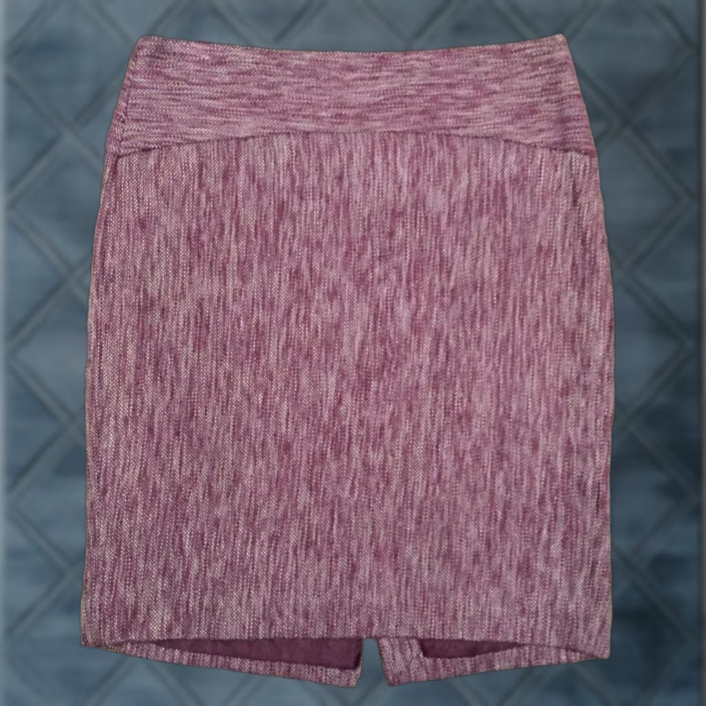 Vintage The Limited Skirt Pencil Skirt Purple Knee Length Lined Slit Size 2 Women Regular Cotton Blend Canvas Vintage No Size 26" / US 2 / IT 38 - 1 Thumbnail