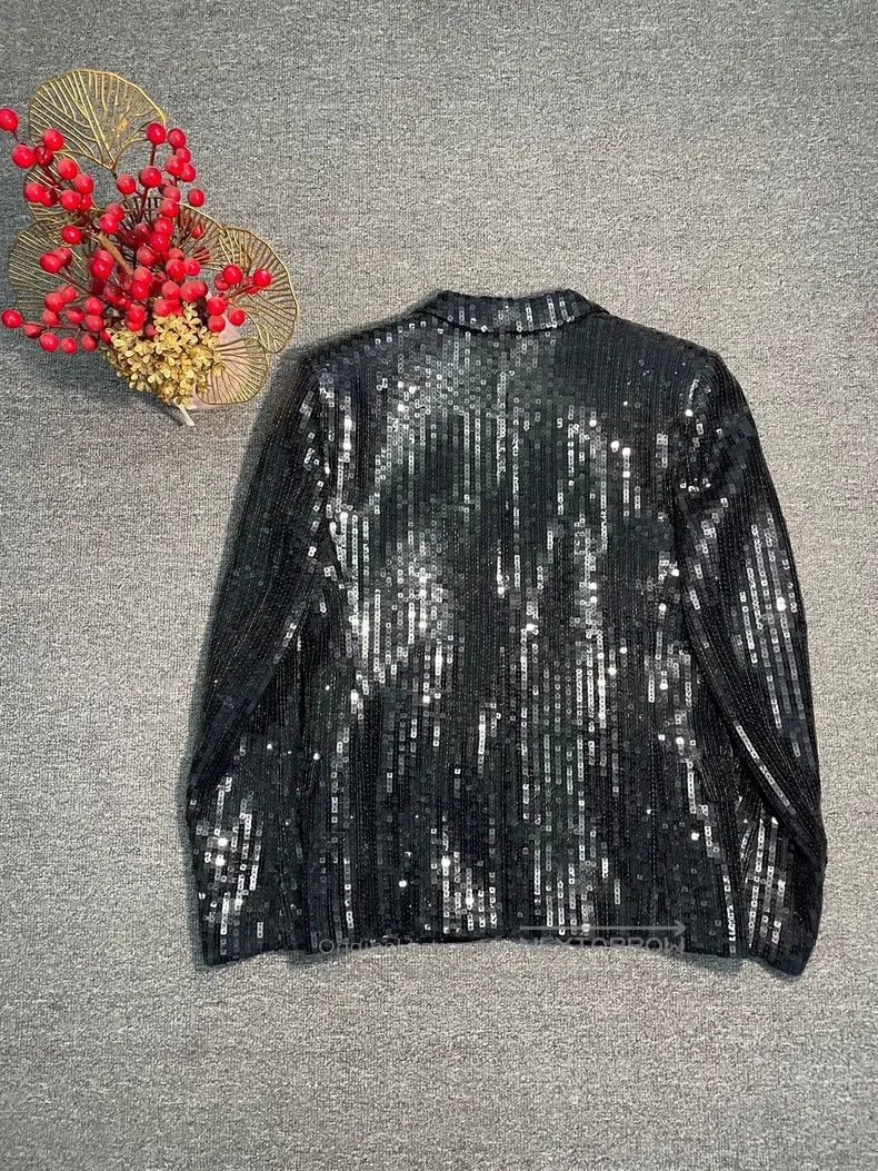 Saint Laurent Paris Saint Laurent Paris Black Scale Pattern Suit Size XS / US 0-2 / IT 36-38 - 8 Thumbnail