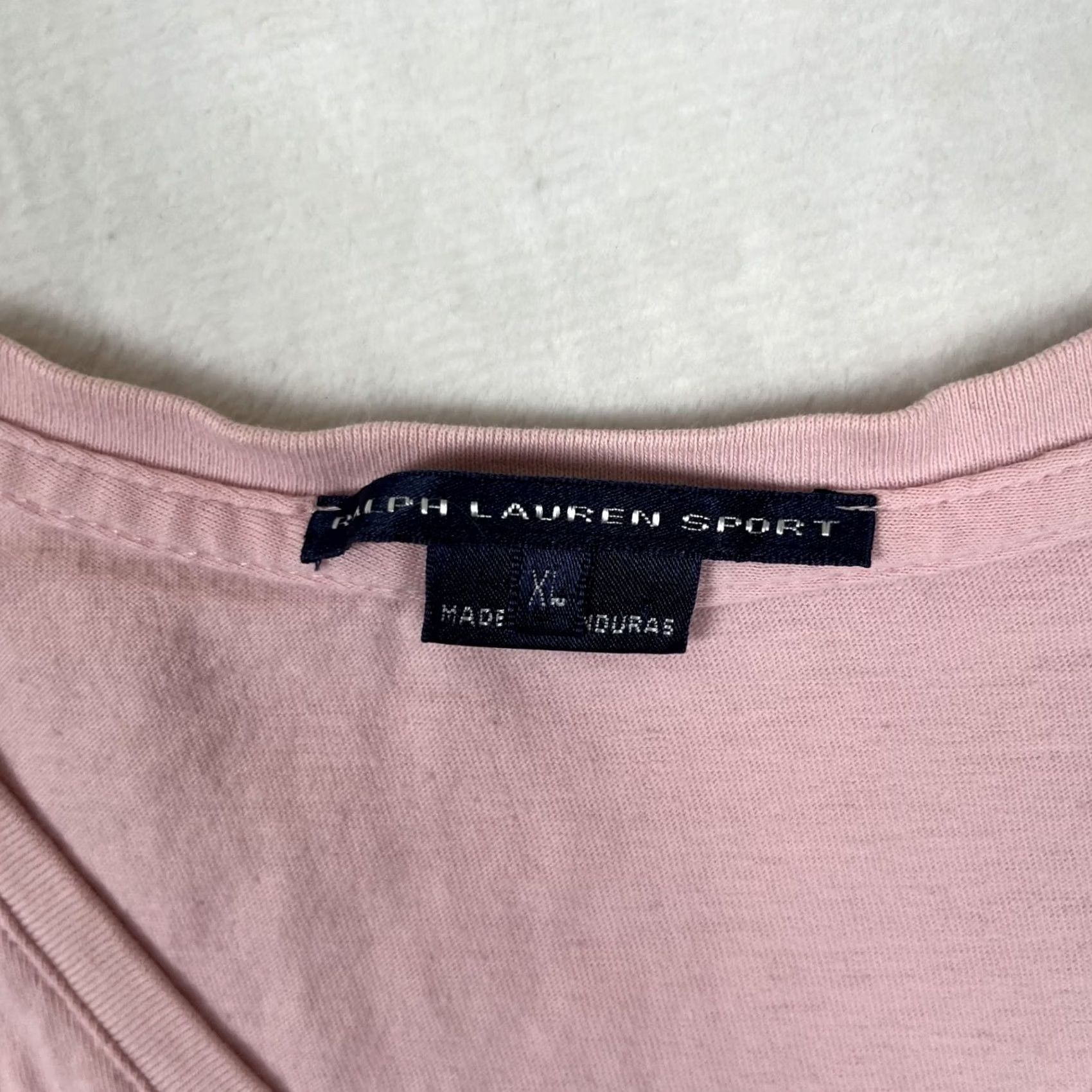Polo Ralph Lauren VINTAGE Polo Ralph Lauren Sport T-Shirt Womens XL Pink V-Neck Embroidered Y2K Size XL / US 12-14 / IT 48-50 - 3 Thumbnail