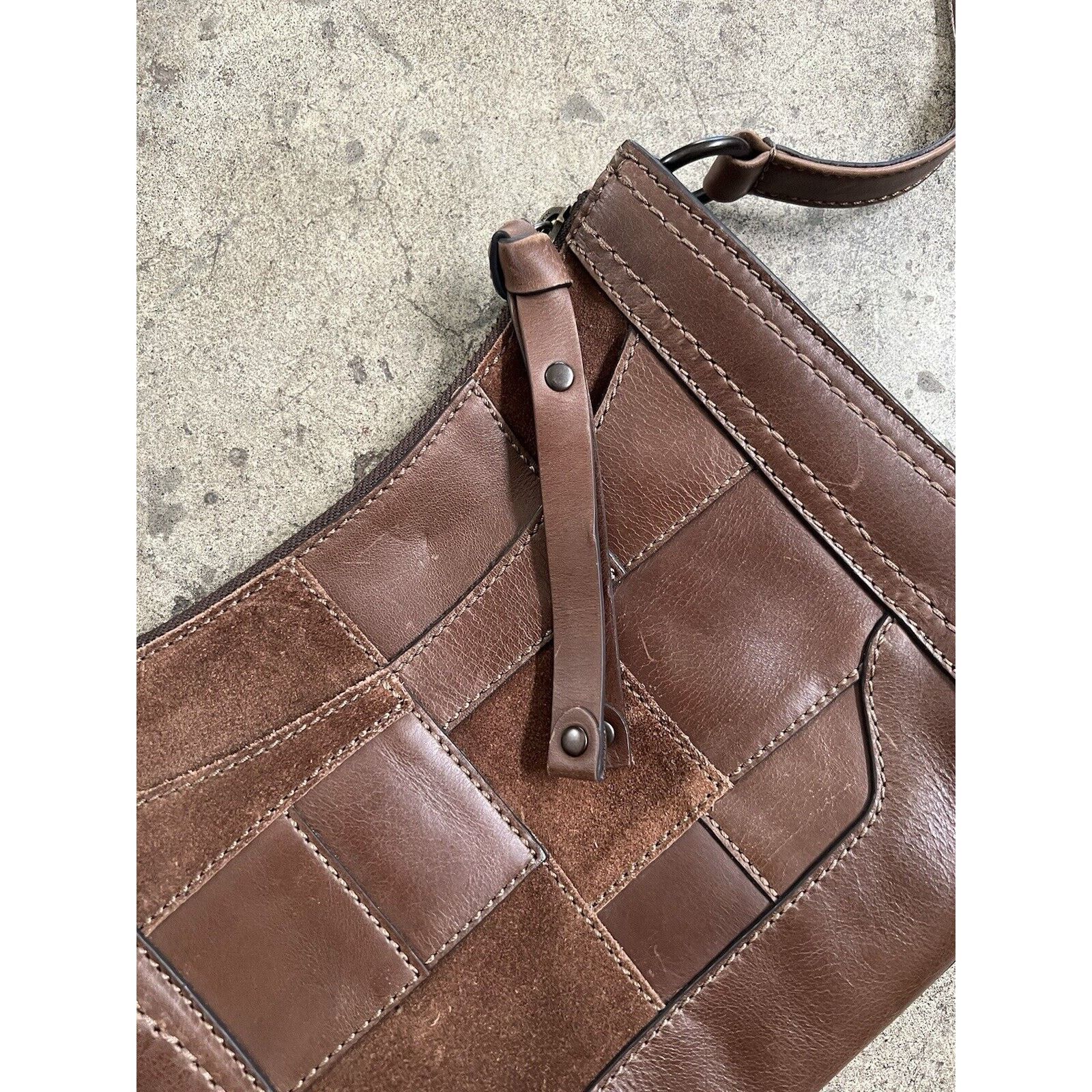 Frye Frye Melissa Leather & Suede Patchwork Purse Patch Crossbody Size ONE SIZE - 5 Thumbnail