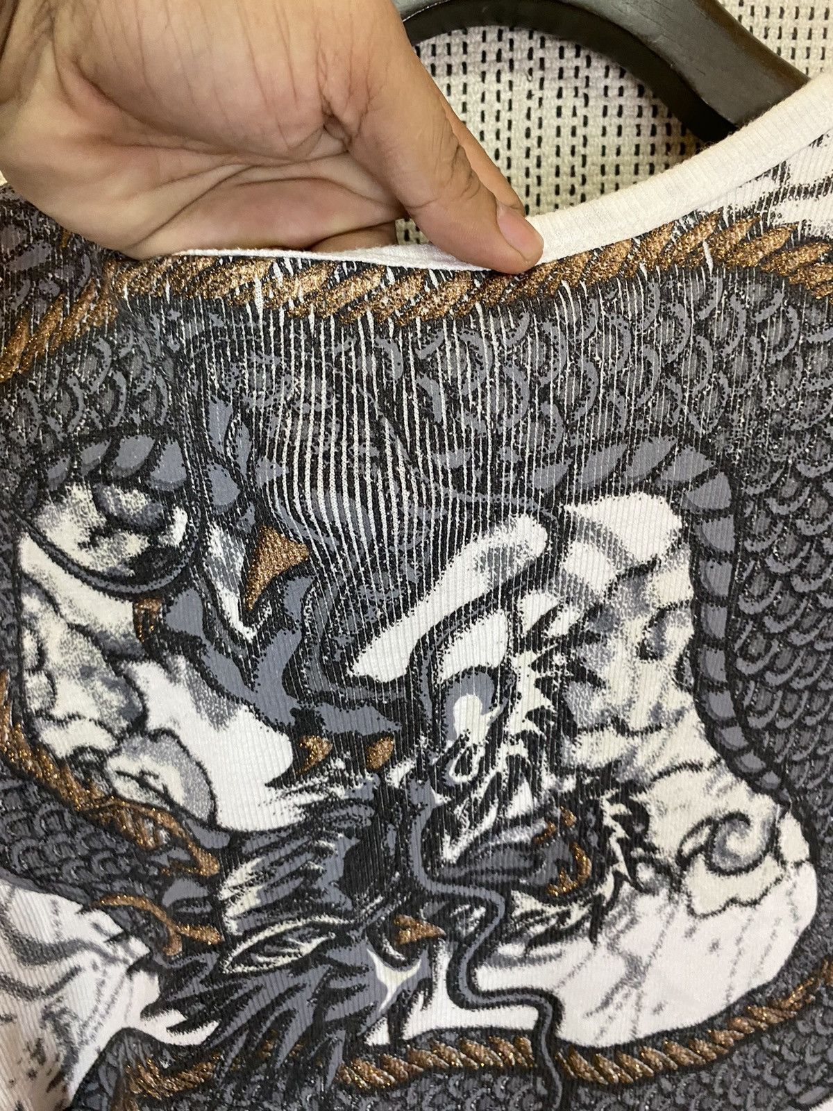 Japanese Brand Sukajan tshirt stretchable full printed dragon Size US L / EU 52-54 / 3 - 5 Thumbnail