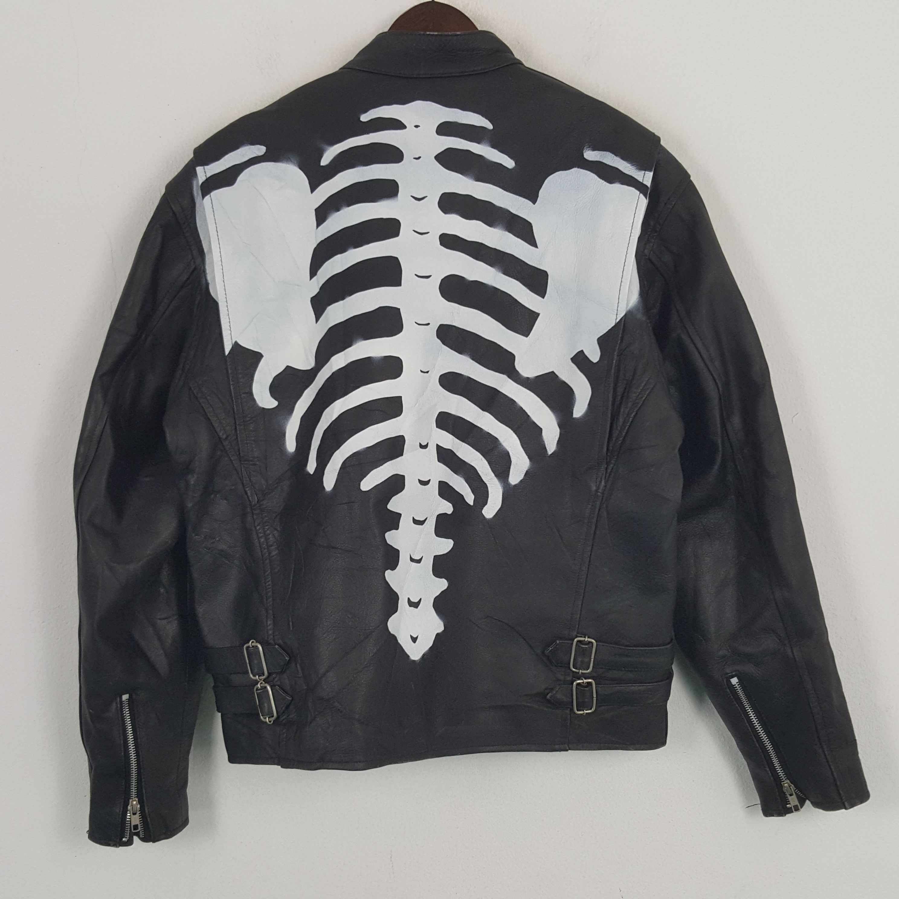 If Six Was Nine Vintage American Hostalgia Custom Skeleton Leather Jacket Size US L / EU 52-54 / 3 - 1 Thumbnail
