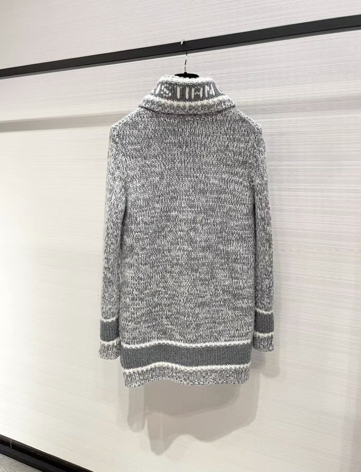 Dior Dior Classic Heather Grey Mid-Length Cashmere Cardigan J33 Size XXS / US 00 / IT 34 - 2 Thumbnail