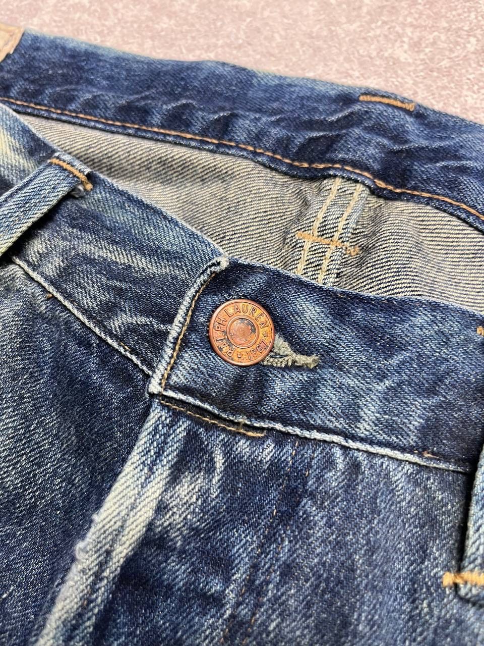Polo Ralph Lauren VINTAGE POLO RALPH LAUREN STONEWASHED AVANTGARDE JEANS Y2K Size US 33 - 6 Thumbnail