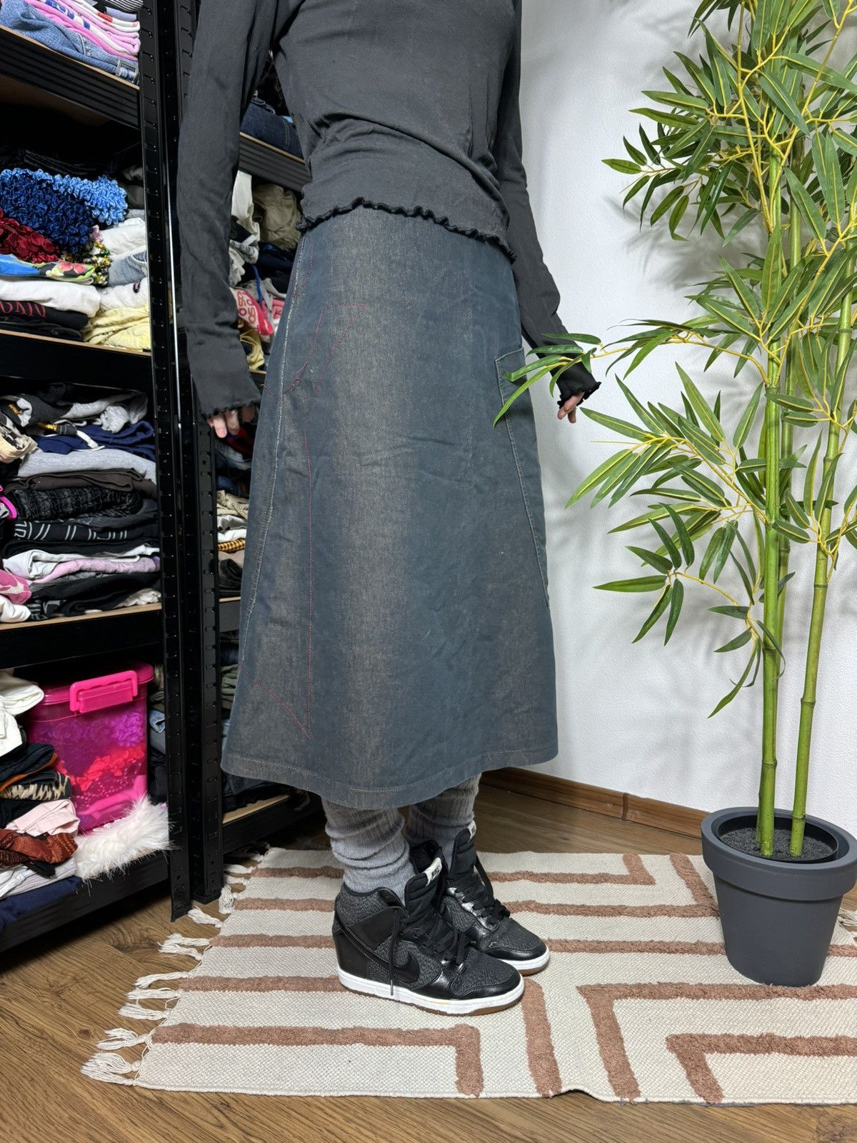 Cop Copine VINTAGE COP COPINE BIG LOGO WASHED DEMIN SKIRT Size 28" / US 6 / IT 42 - 2 Thumbnail