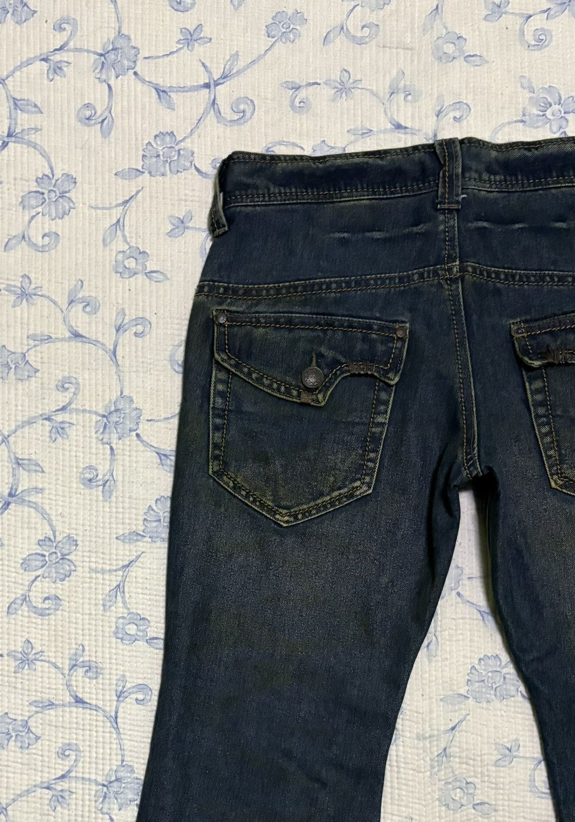 Japanese Brand Japanese Icom Streetwear Flared Jeans Distressed Denim Size US 31 - 11 Thumbnail