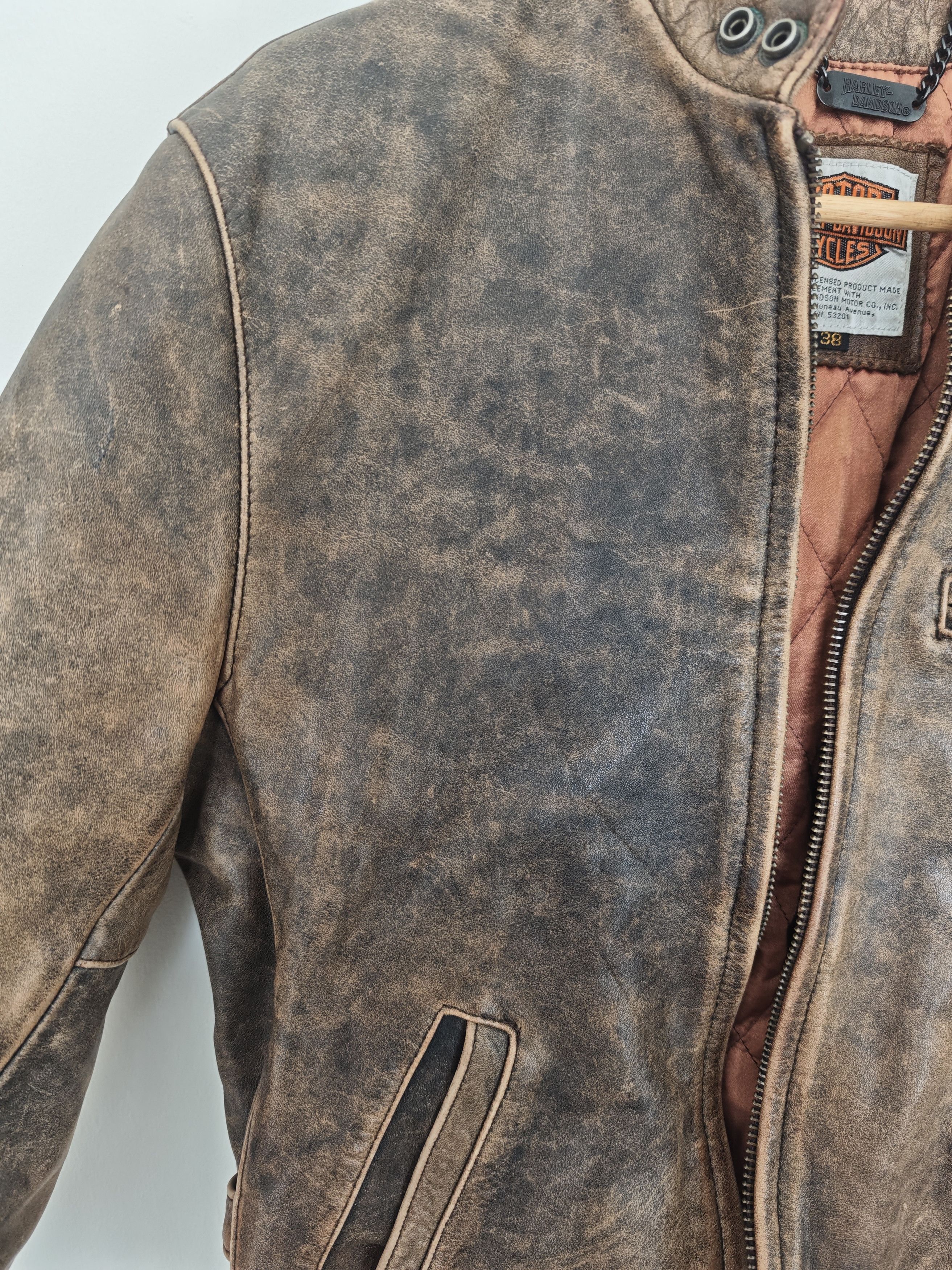 Harley Davidson Harley Davidson Cowhide Leather Single Rider Jacket patina Size US M / EU 48-50 / 2 - 10 Thumbnail