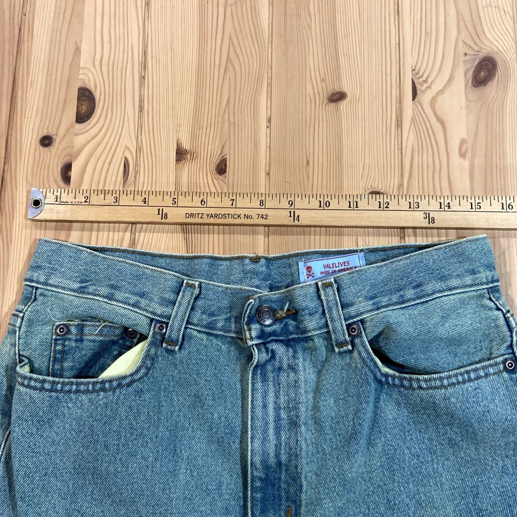 Denime Valelives Jeans Flared Denim Longn Men's Light Wash 30x32 Regular Inseam 47 Cotton Cotton Denim Breathable Comfort Relaxed Pants Mens Size US 30 / EU 46 - 4 Thumbnail