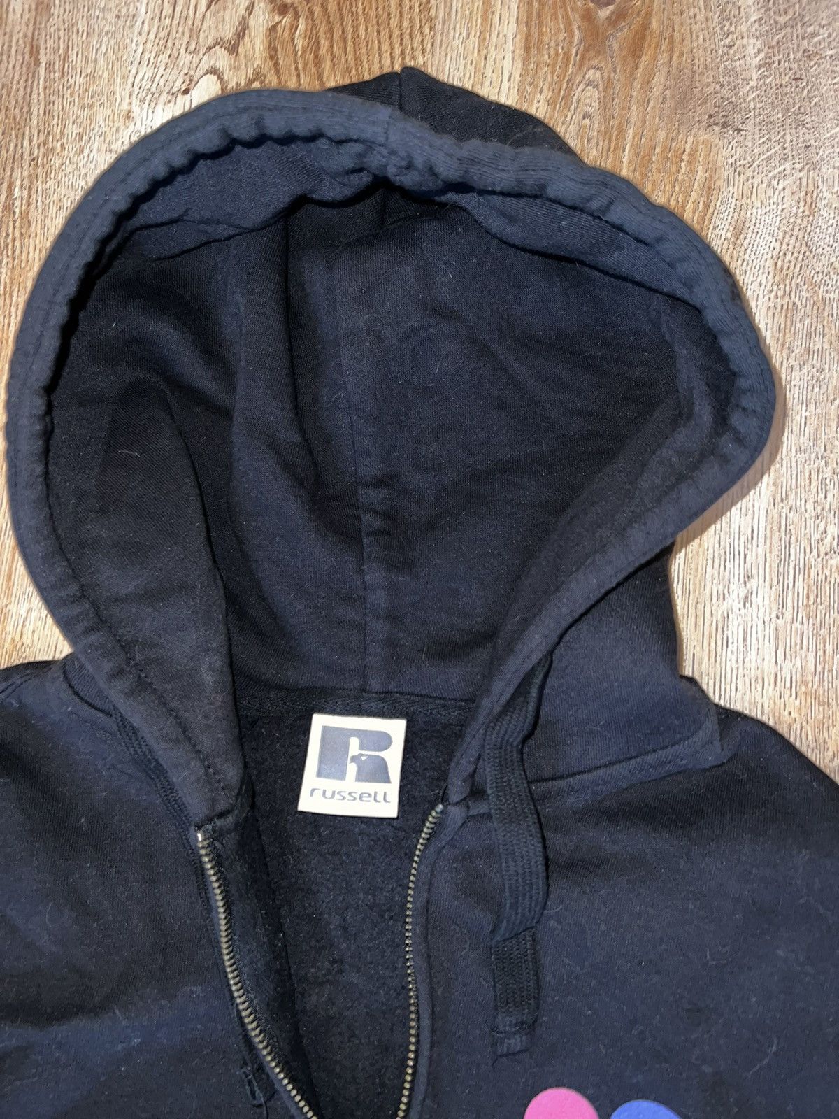 Russell Athletic × Vintage Vintage Russell Athletic Zip Up Hoodie Black Lowe Size US S / EU 44-46 / 1 - 4 Thumbnail
