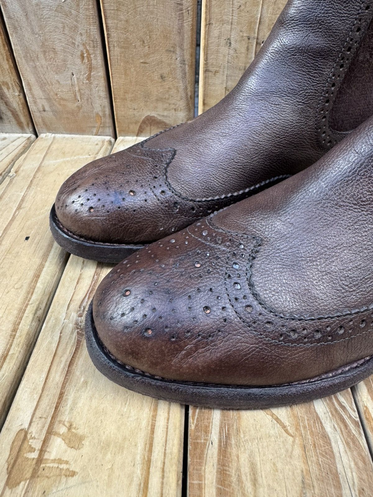 Church's Church’s ‘GRAFTON’ Brown Leather Boots Women’s EUR 37 H UK 4 Size US 7 / IT 37 - 6 Thumbnail