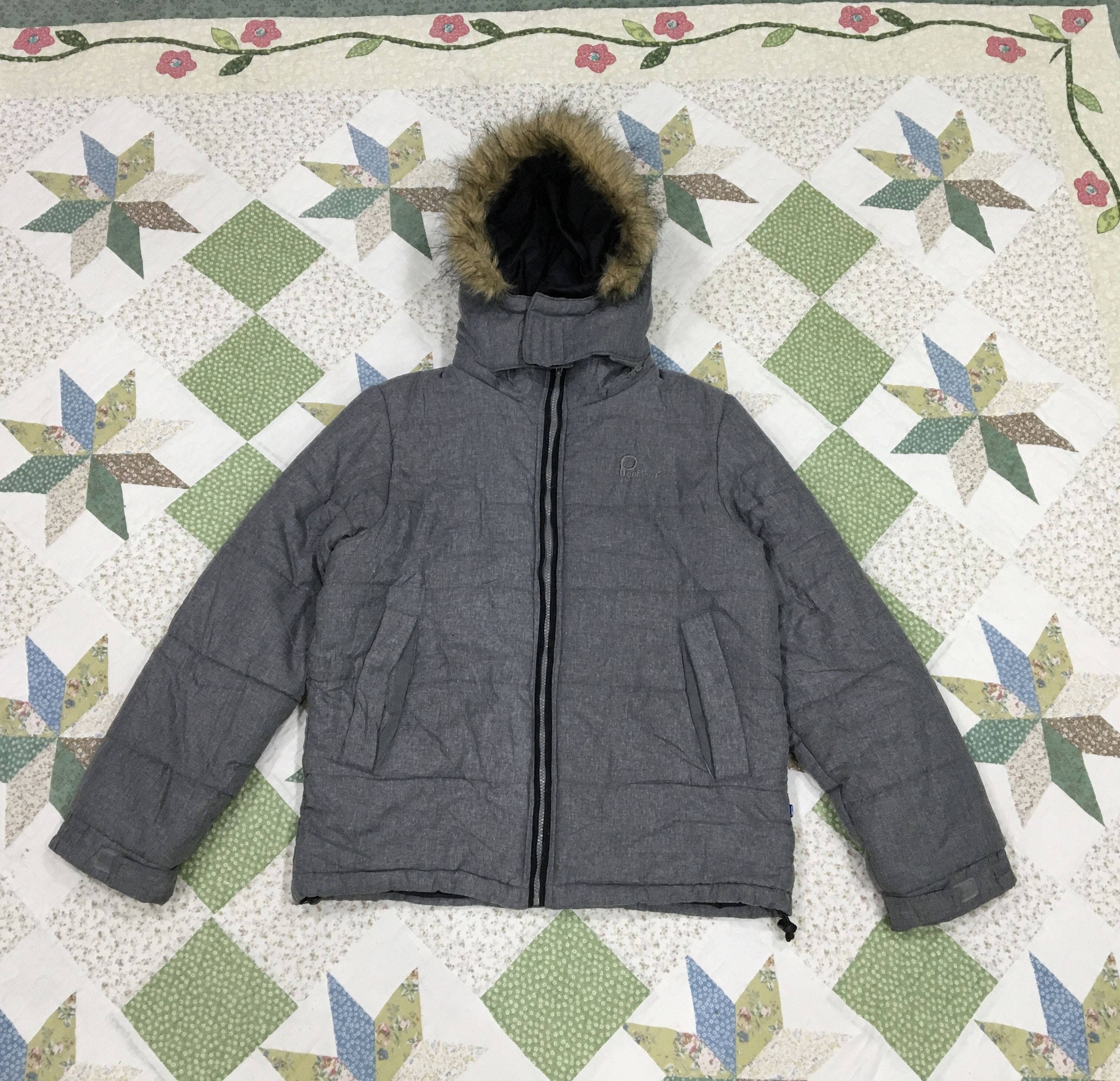 image of Bomber Jacket x Outdoor Life Penfield Faux & Fur Hooded in Grey, Women's (Size Small)